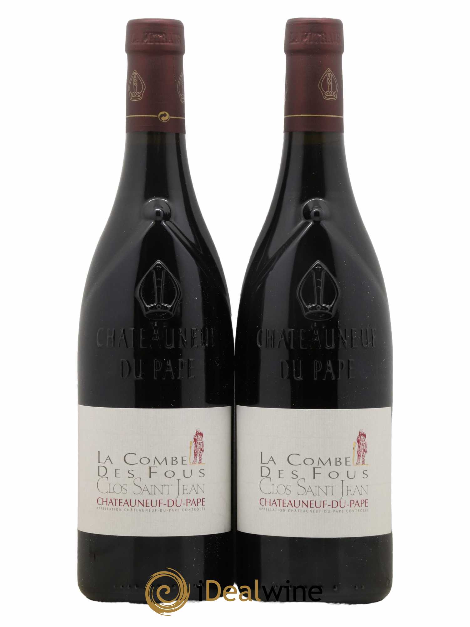 Châteauneuf-du-Pape Clos Saint-Jean La Combe des Fous Pascal et Vincent Maurel 2019 - Lot de 2 bouteilles - 0