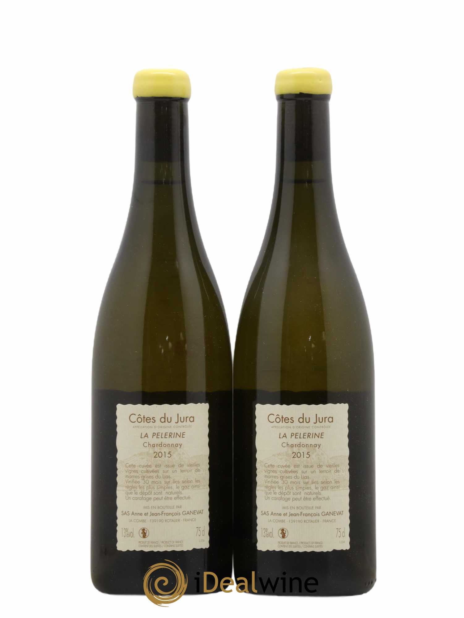 Côtes du Jura La Pélerine Anne et Jean François Ganevat 2015 - Lot de 2 bouteilles - 1