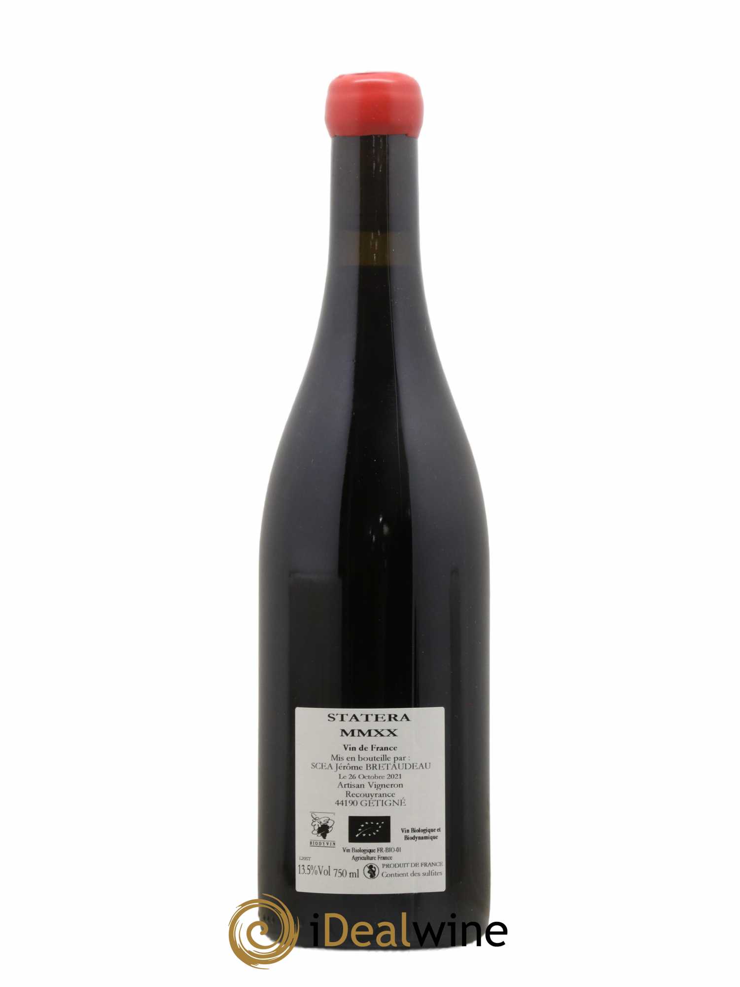 Vin de France Statera Jérôme Bretaudeau - Domaine de Bellevue 2020 - Lot de 1 bouteille - 1