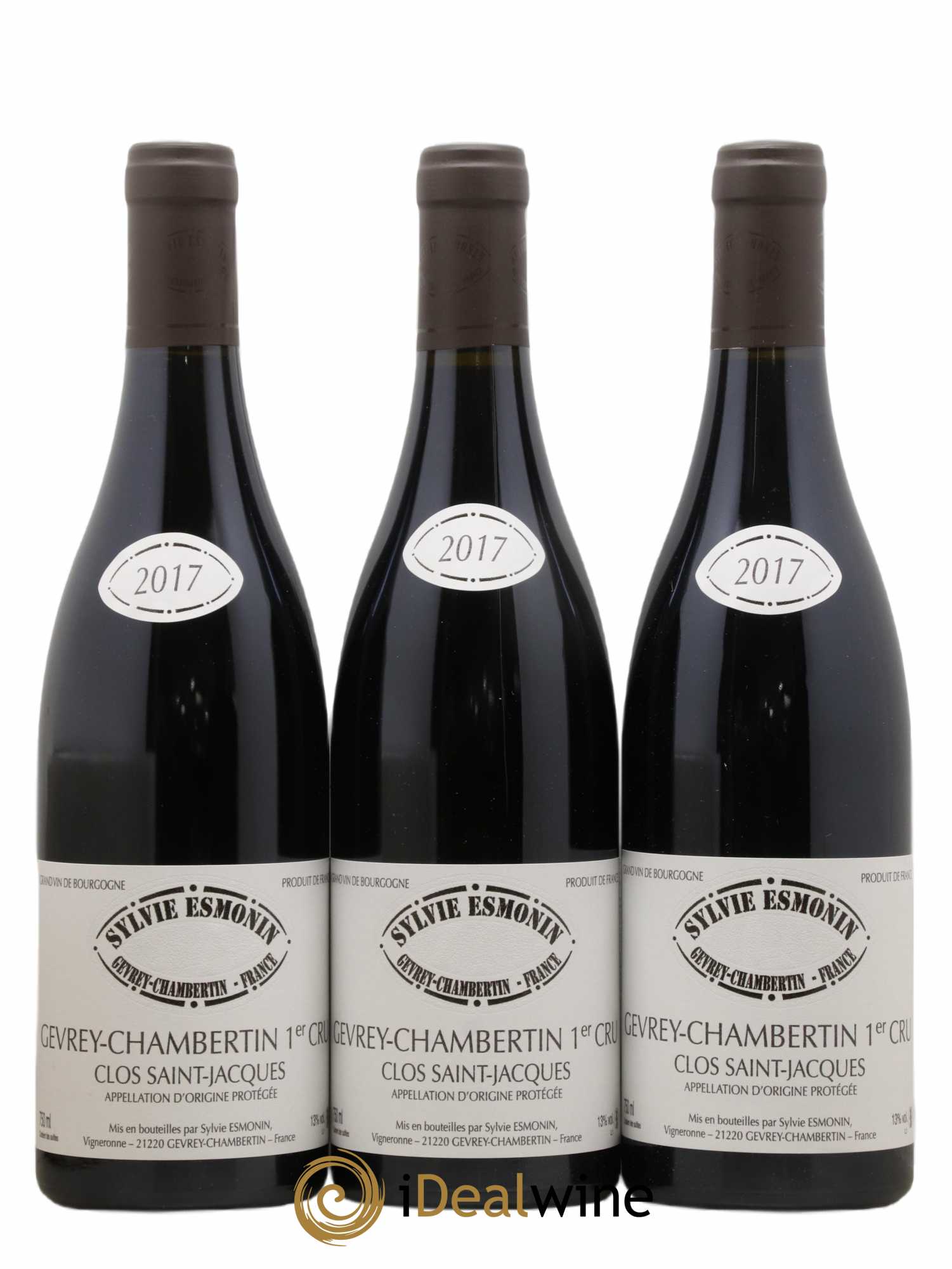Gevrey-Chambertin 1er Cru Clos Saint Jacques Sylvie Esmonin 2017 - Lot de 3 bouteilles - 0