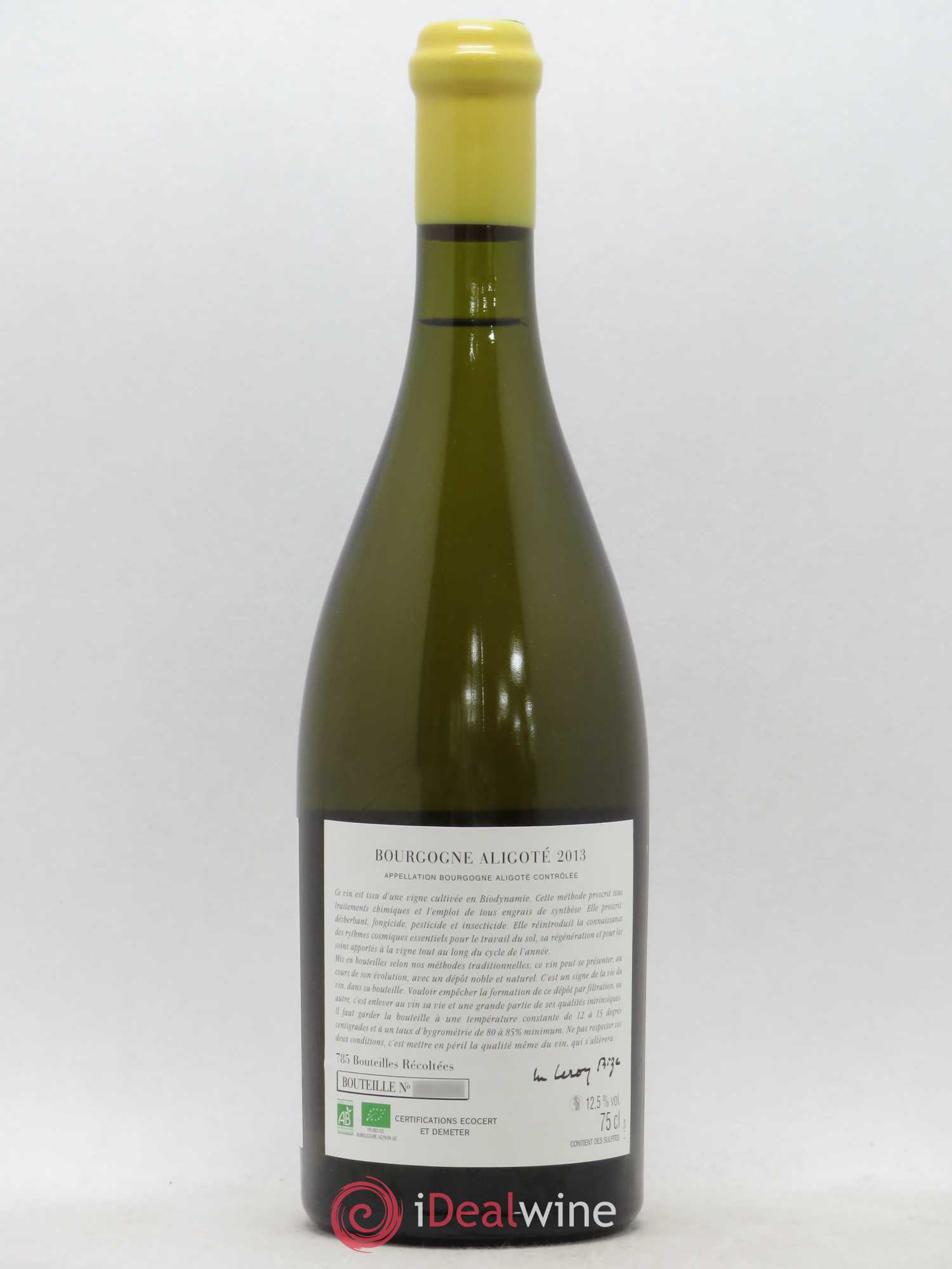 Bourgogne Aligoté Sous Chatelet d'Auvenay (Domaine) 2013 - Lot de 1 bouteille - 1
