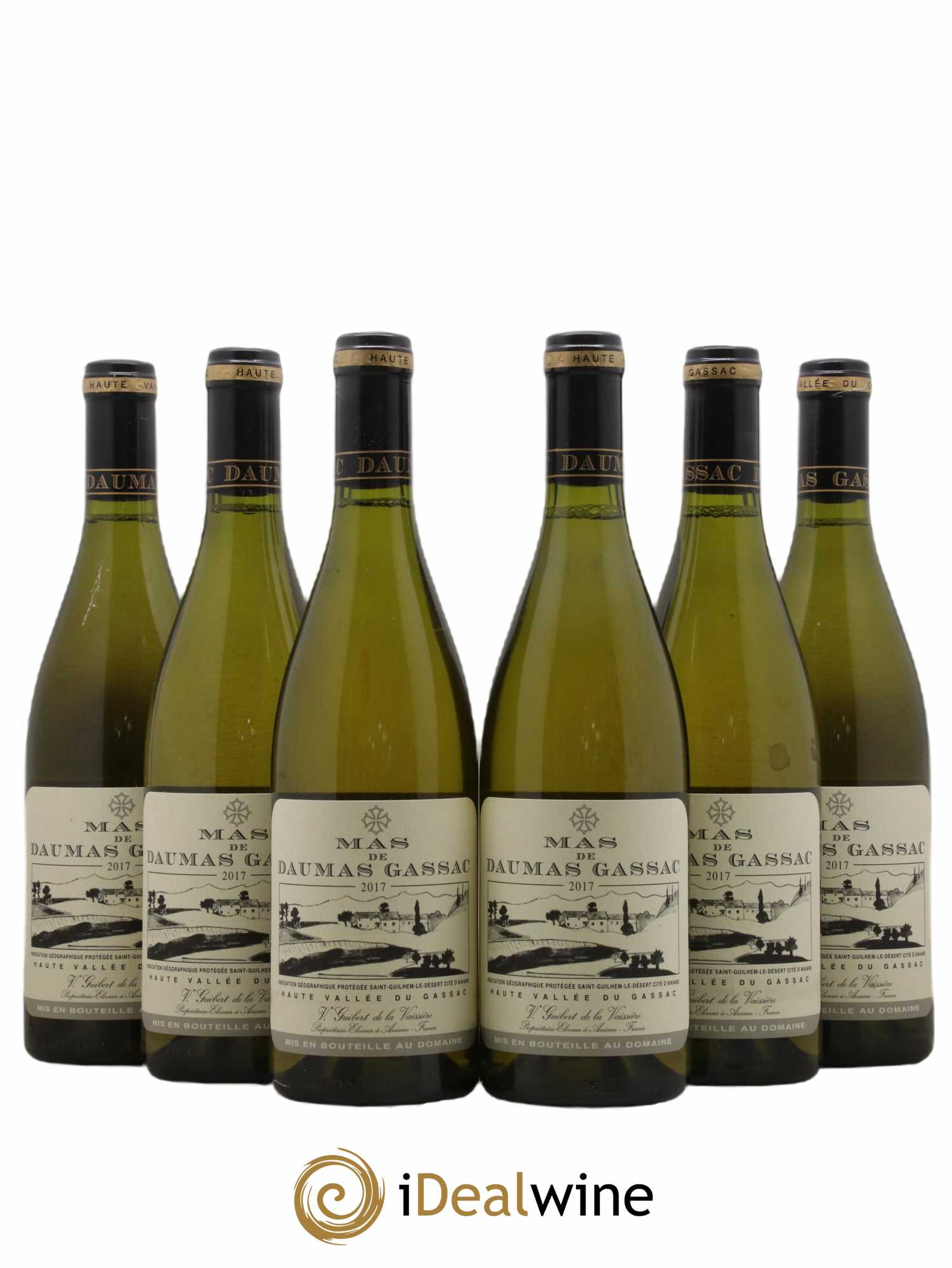 Saint-Guilhem-le-Désert - Cité d'Aniane Mas Daumas Gassac Famille Guibert de La Vaissière 2017 - Lot de 6 bouteilles - 0