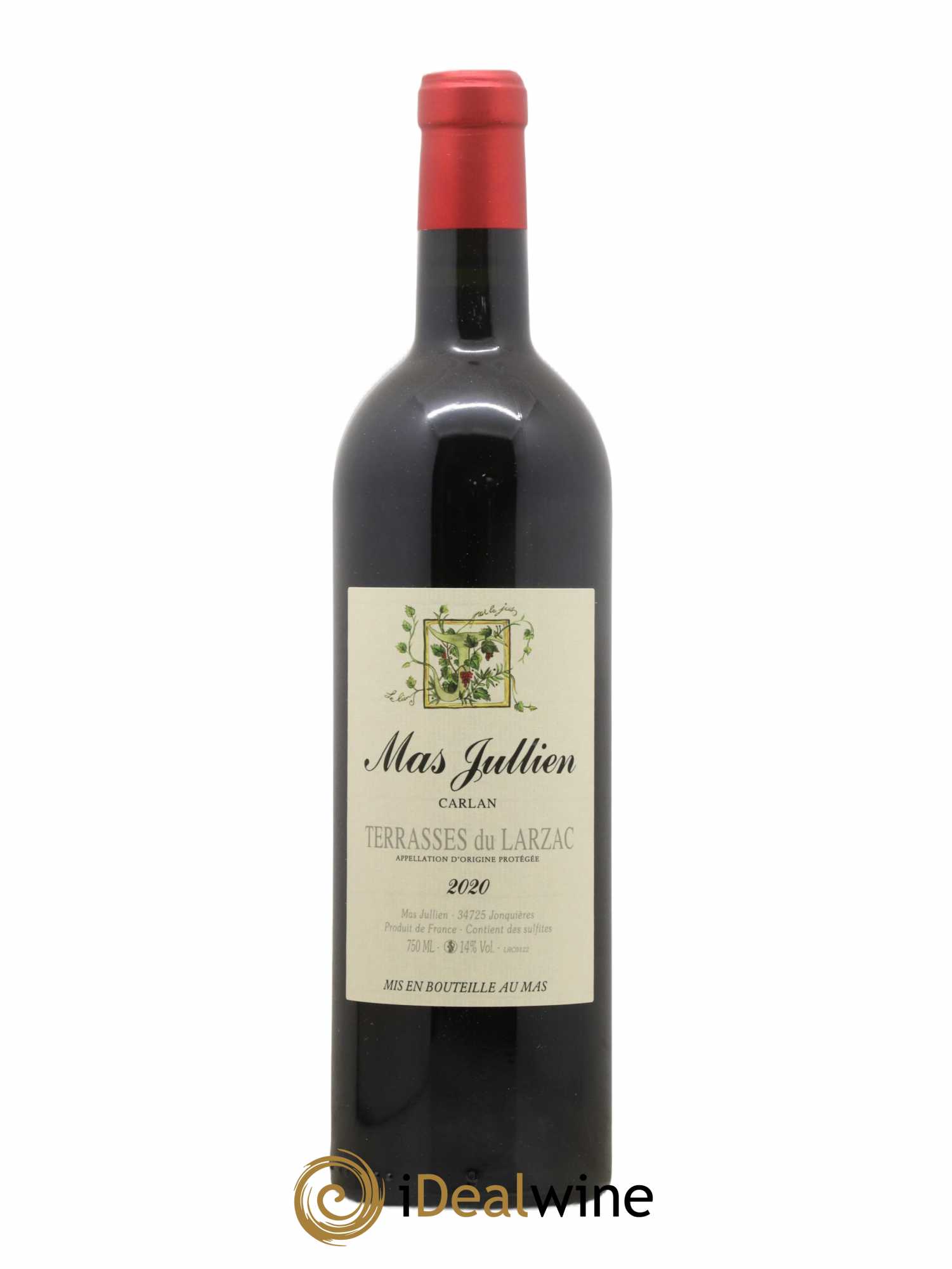 Terrasses du Larzac Mas Jullien Carlan Olivier Jullien 2020 - Lot de 1 bouteille - 0