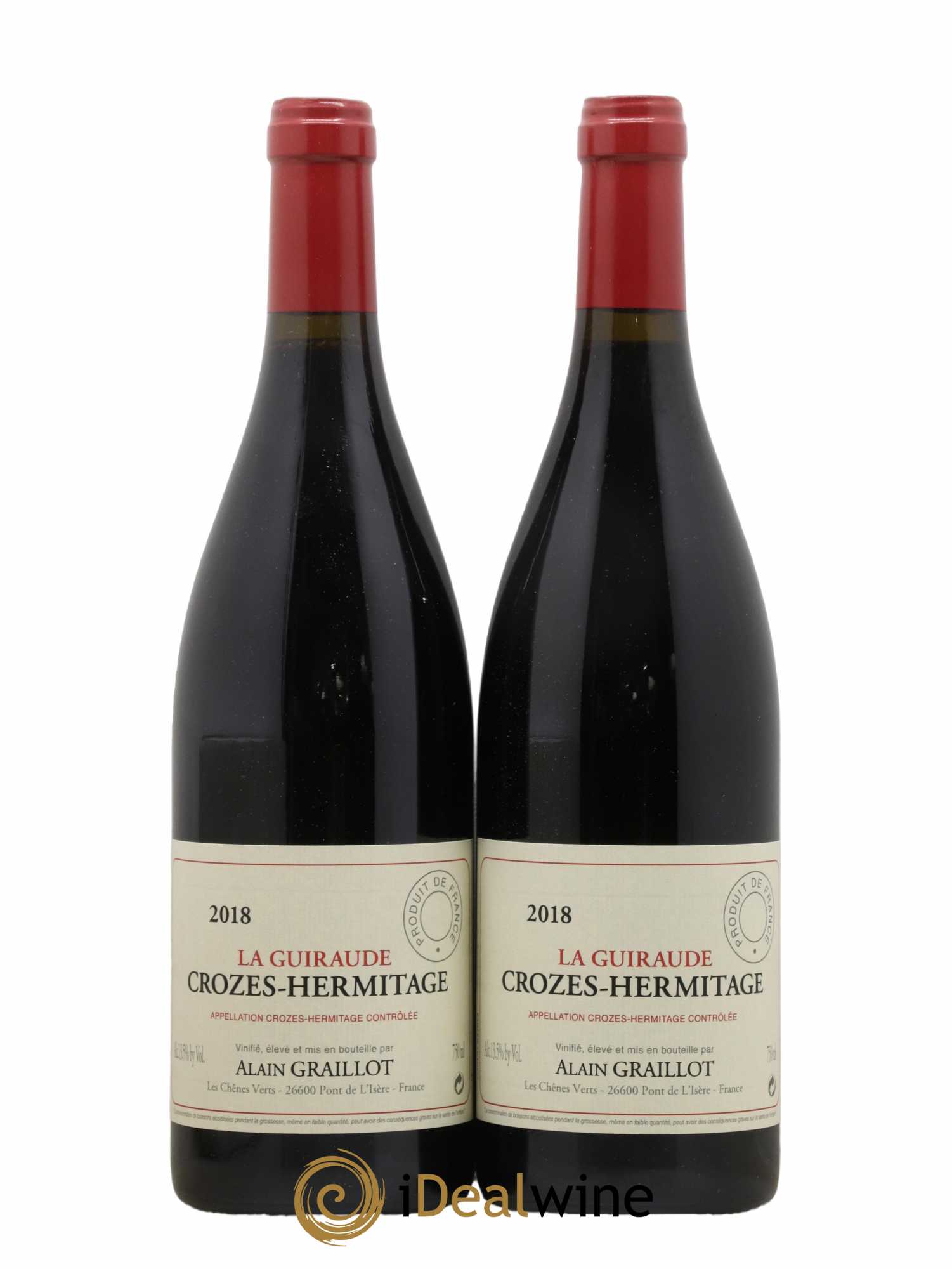 Crozes-Hermitage La Guiraude Domaine Graillot 2018 - Lot de 2 bouteilles - 0