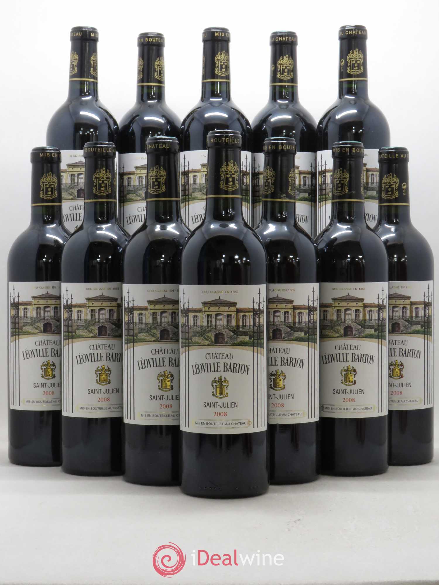 Château Léoville Barton 2ème Grand Cru Classé 2008 - Lot de 12 bouteilles - 0
