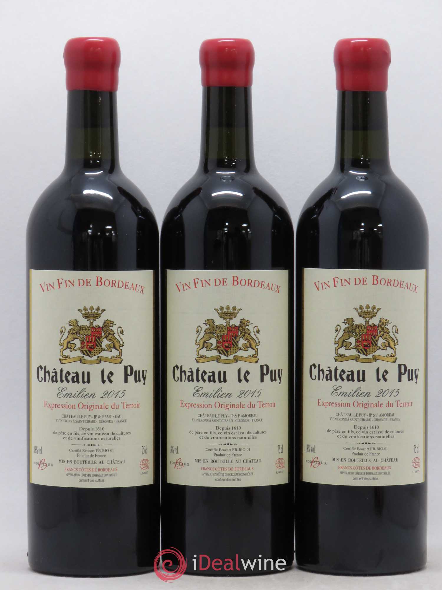 Le Puy - Cuvée Emilien 2015 - Lot de 3 bouteilles - 0