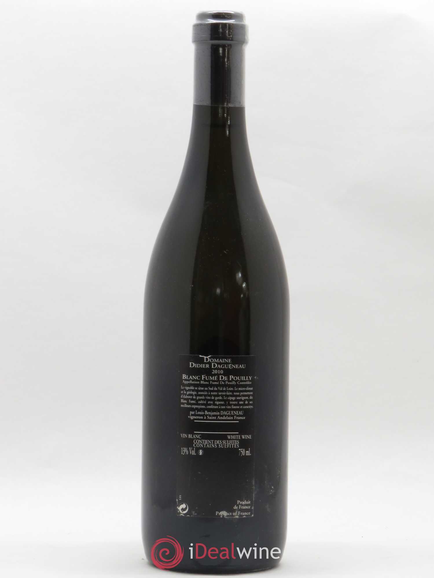 Vin de France (anciennement Pouilly-Fumé) Silex Dagueneau (Domaine Didier - Louis-Benjamin) 2010 - Lot de 1 bouteille - 1