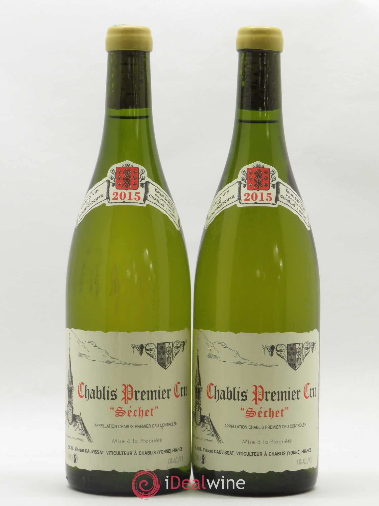 Chablis 1er Cru Séchet Vincent Dauvissat (Domaine) 2015 - Lot de 2 bouteilles - 0