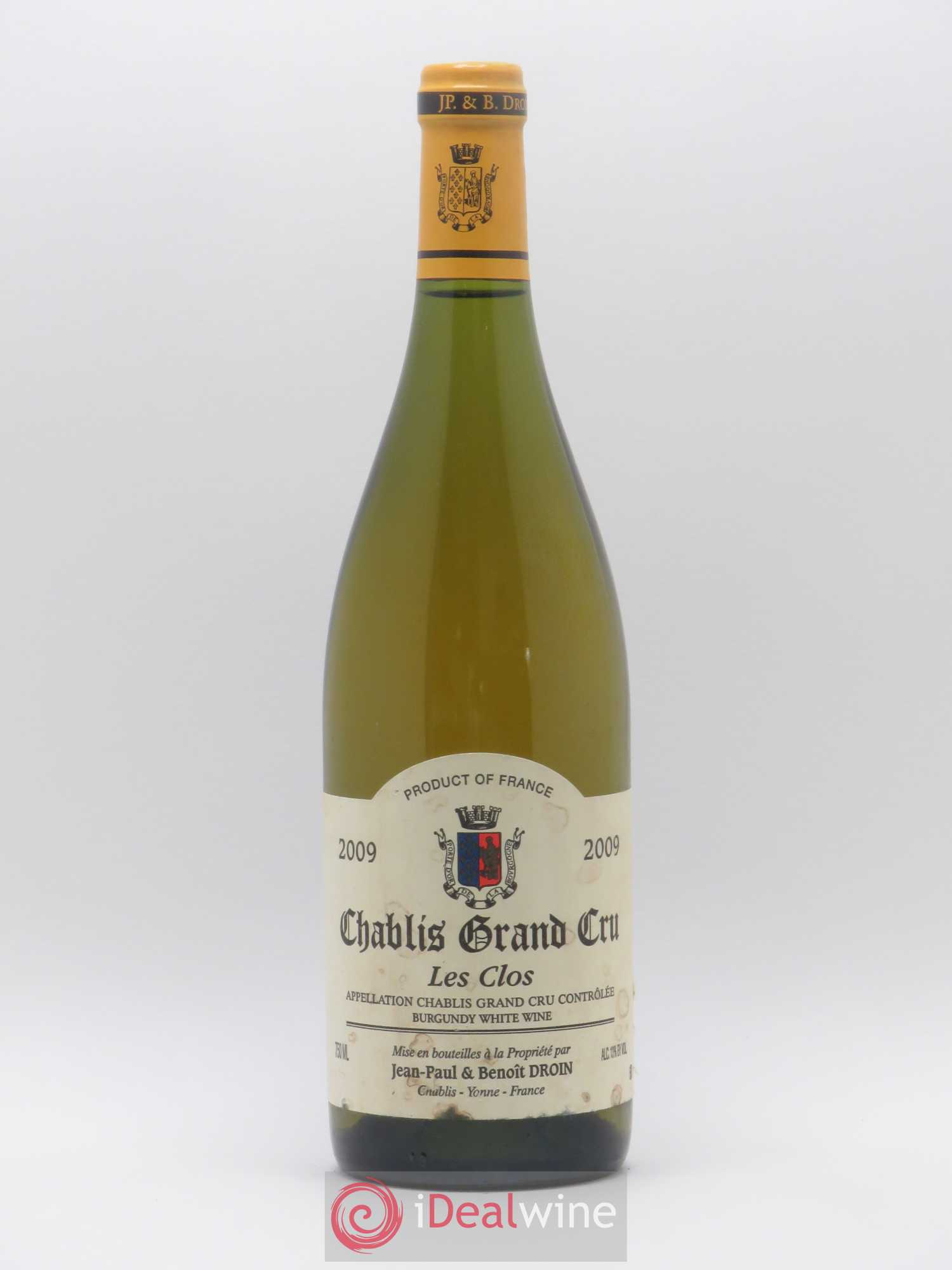 Chablis Grand Cru Les Clos Jean-Paul & Benoît Droin (Domaine) 2009 - Lot de 1 bouteille - 0