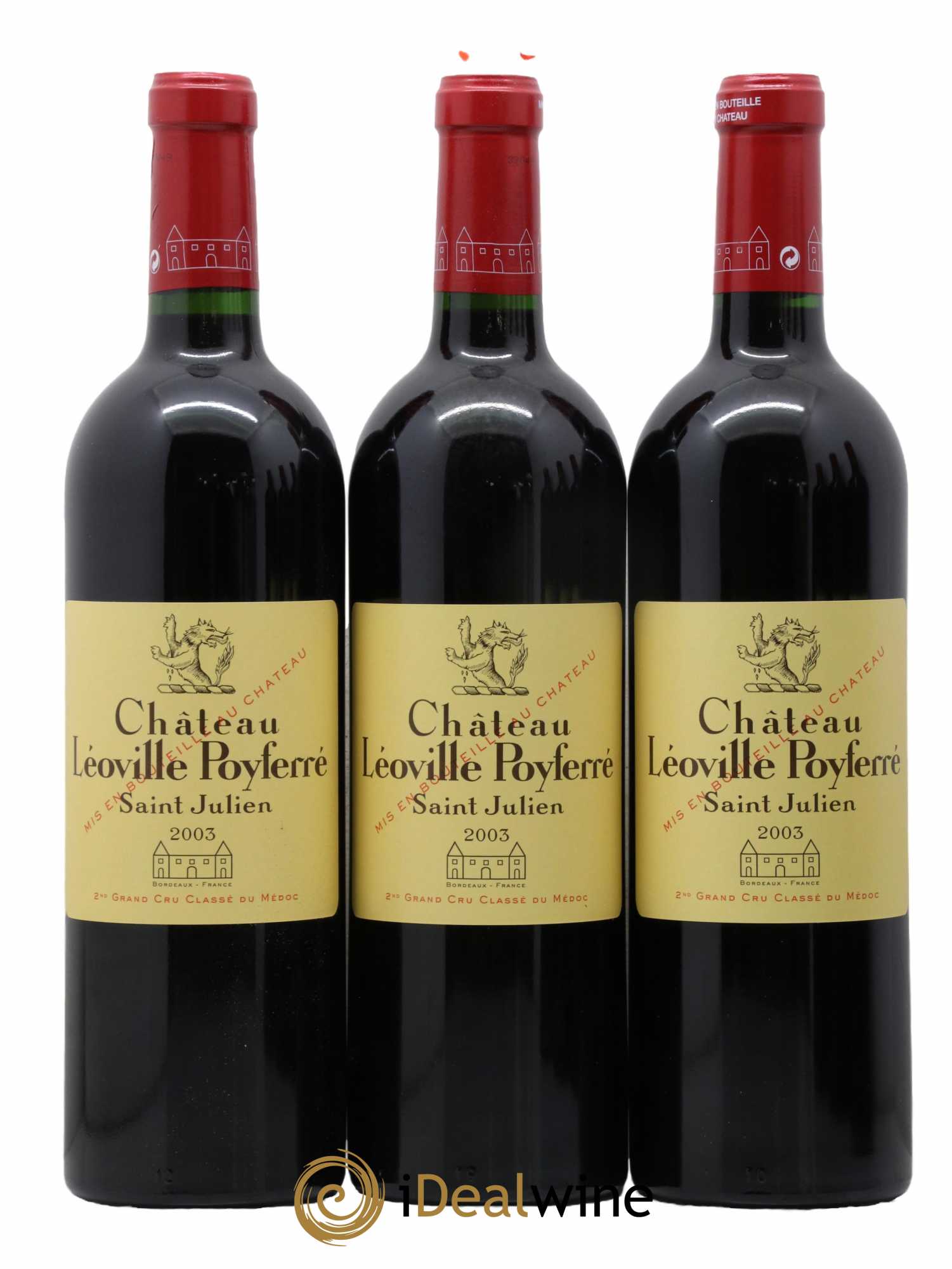 Château Léoville Poyferré 2ème Grand Cru Classé 2003 - Lot de 6 bouteilles - 1