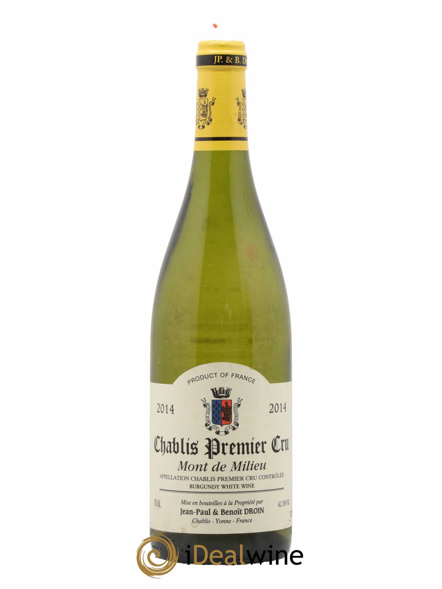 Chablis 1er Cru Mont de Milieu Jean-Paul & Benoît Droin (Domaine) 2014 - Lot de 1 bouteille - 0