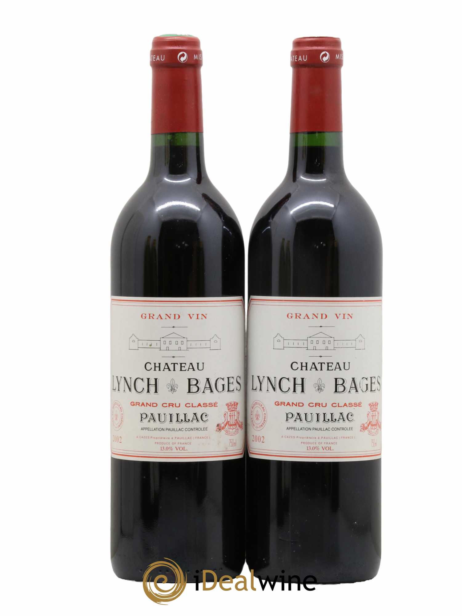 Château Lynch Bages 5ème Grand Cru Classé 2002 - Lot de 2 bouteilles - 0