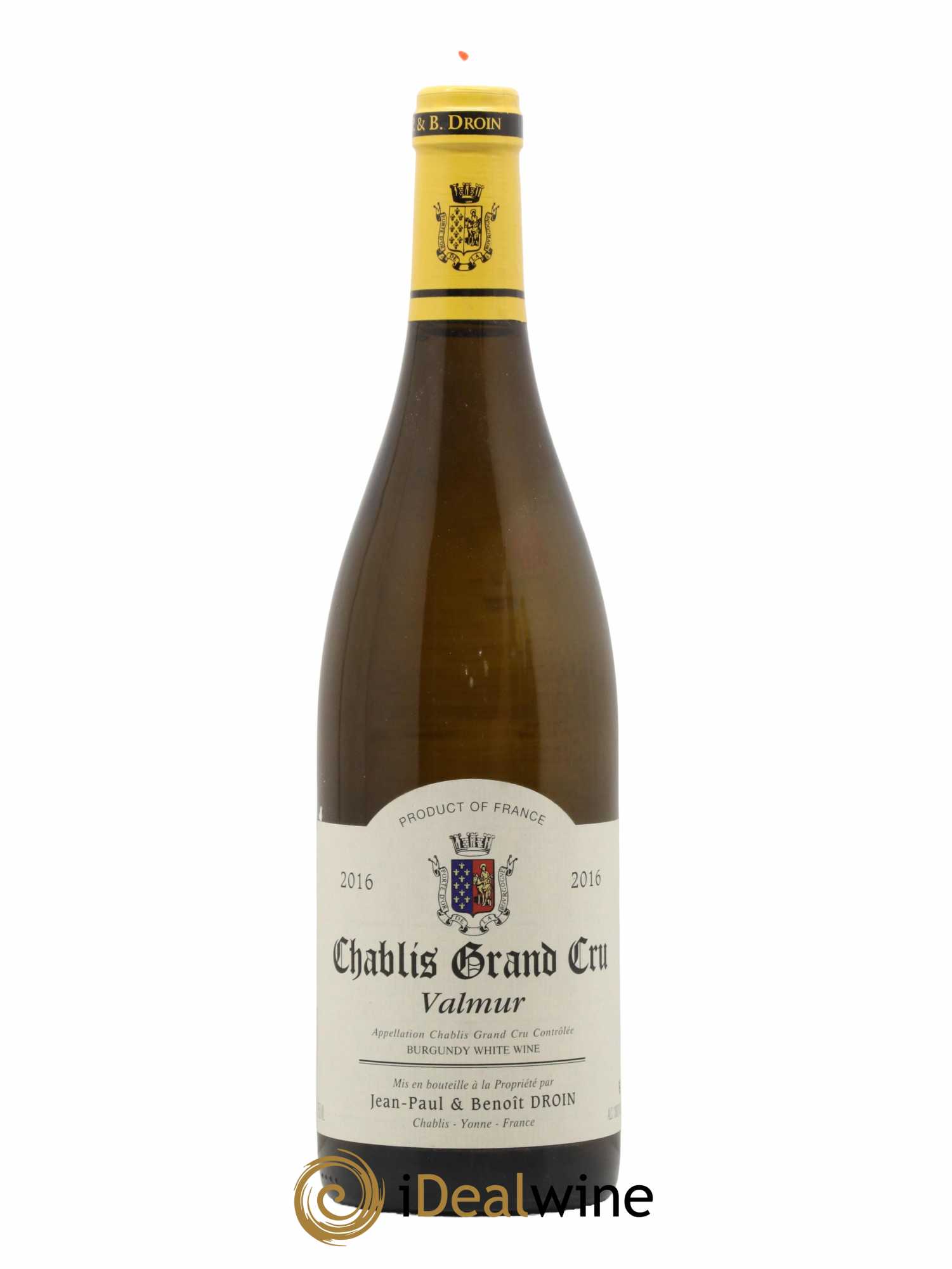 Chablis Grand Cru Valmur Jean-Paul & Benoît Droin (Domaine) 2016 - Lot de 1 bouteille - 0
