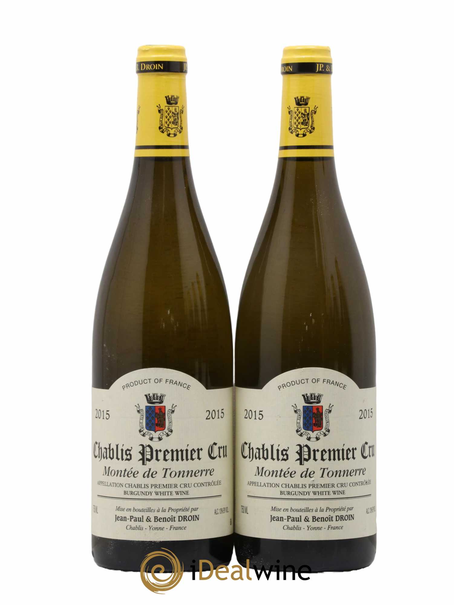 Chablis 1er Cru Montée de Tonnerre Jean-Paul & Benoît Droin (Domaine) 2015 - Posten von 2 Flaschen - 0