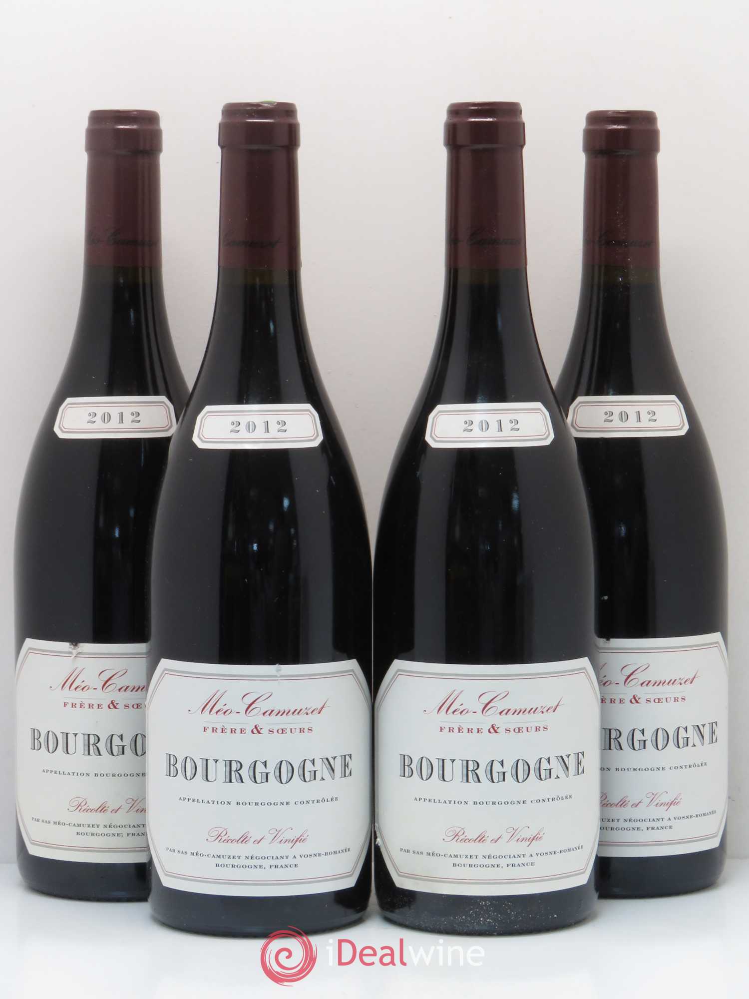 Bourgogne Méo-Camuzet (Domaine) 2012 - Lot de 4 bouteilles - 0