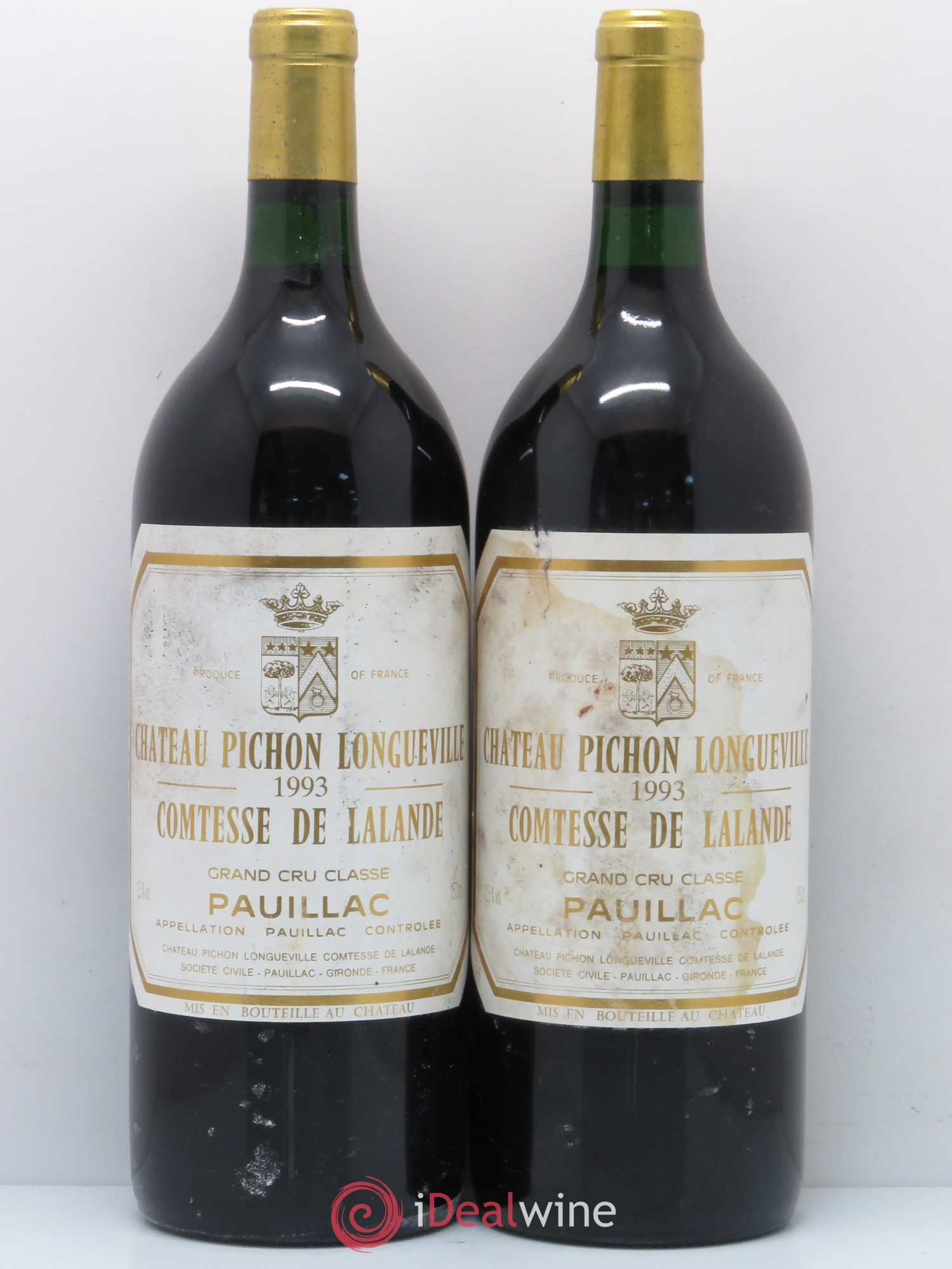 Château Pichon Longueville Comtesse de Lalande 2ème Grand Cru Classé 1993 - Lot de 2 magnums - 0