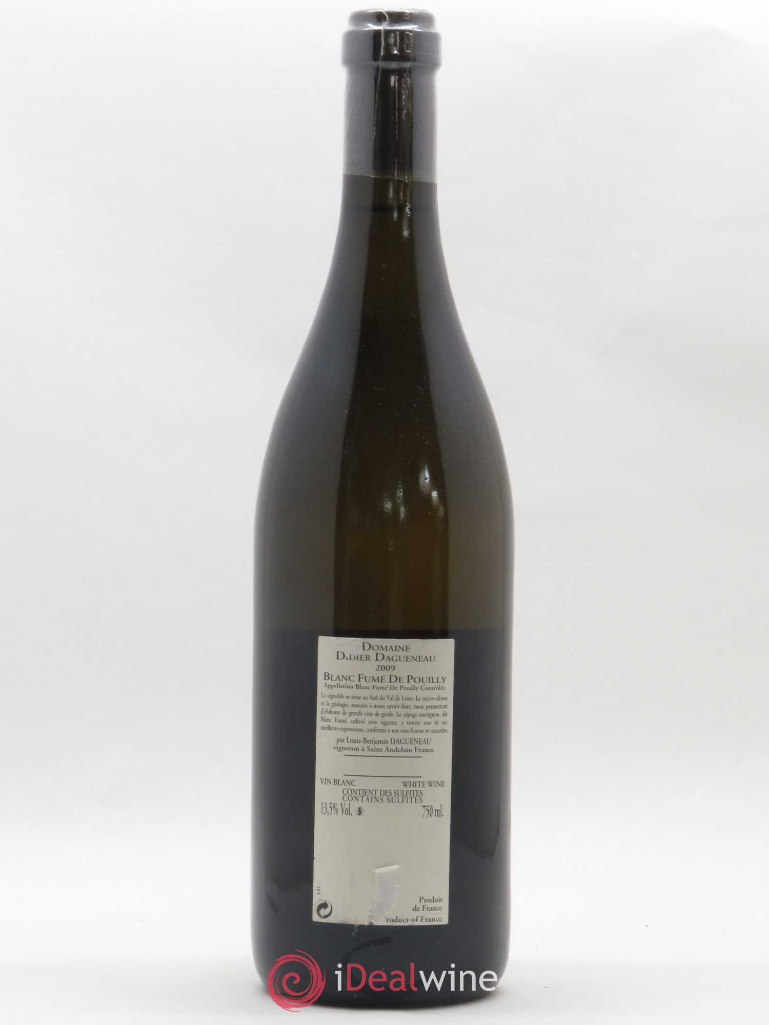 Vin de France (anciennement Pouilly-Fumé) Buisson Renard Dagueneau (Domaine Didier - Louis-Benjamin) 2009 - Lot de 1 bouteille - 1