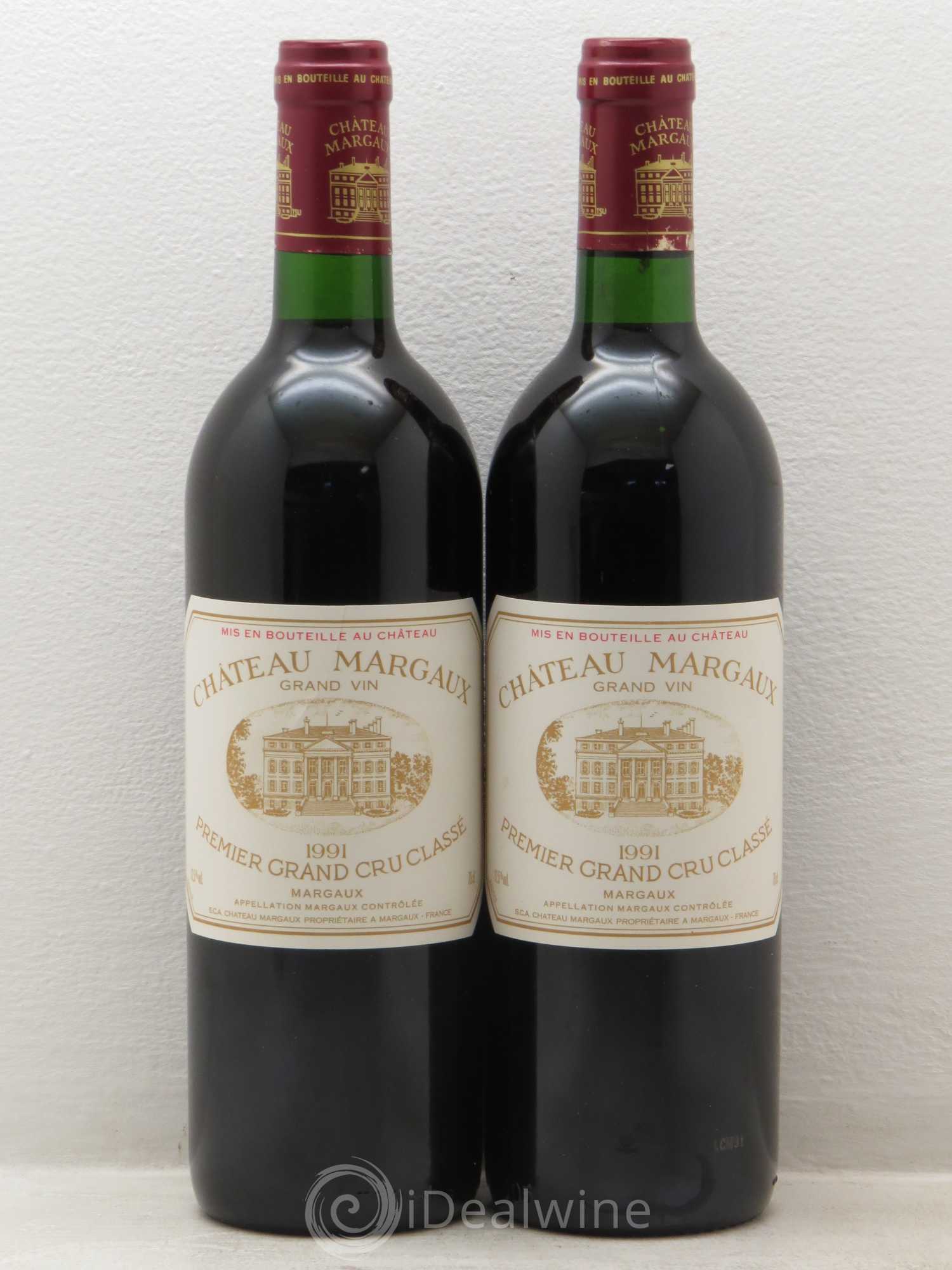 Château Margaux 1er Grand Cru Classé 1991 - Lot de 2 bouteilles - 0