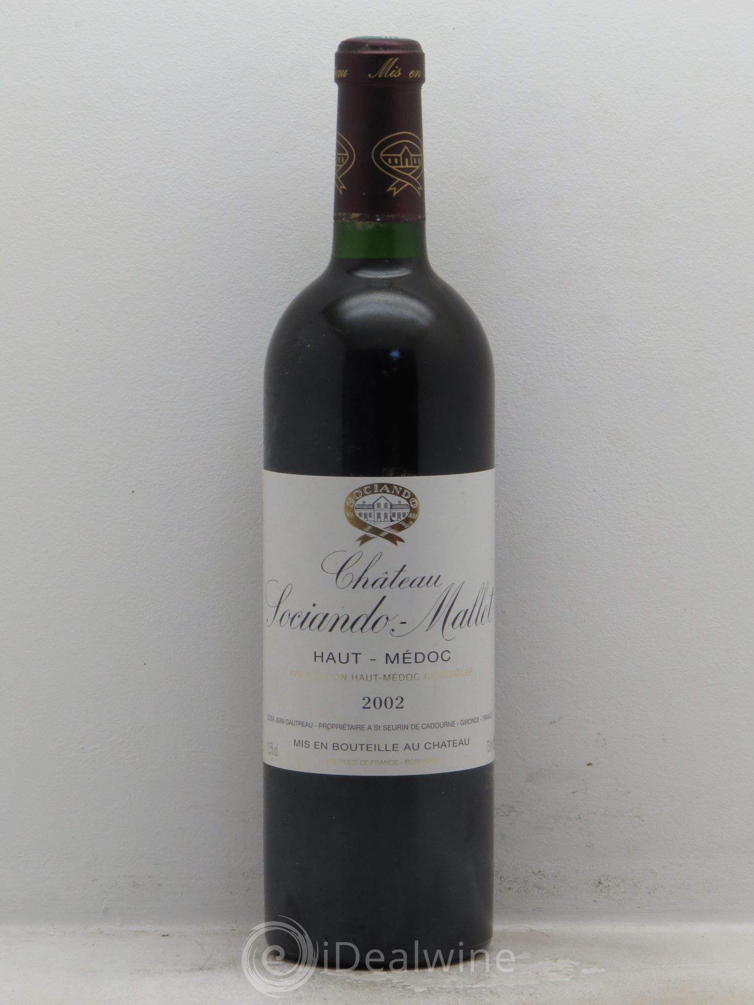 Château Sociando Mallet 2002 - Lot de 1 bouteille - 0