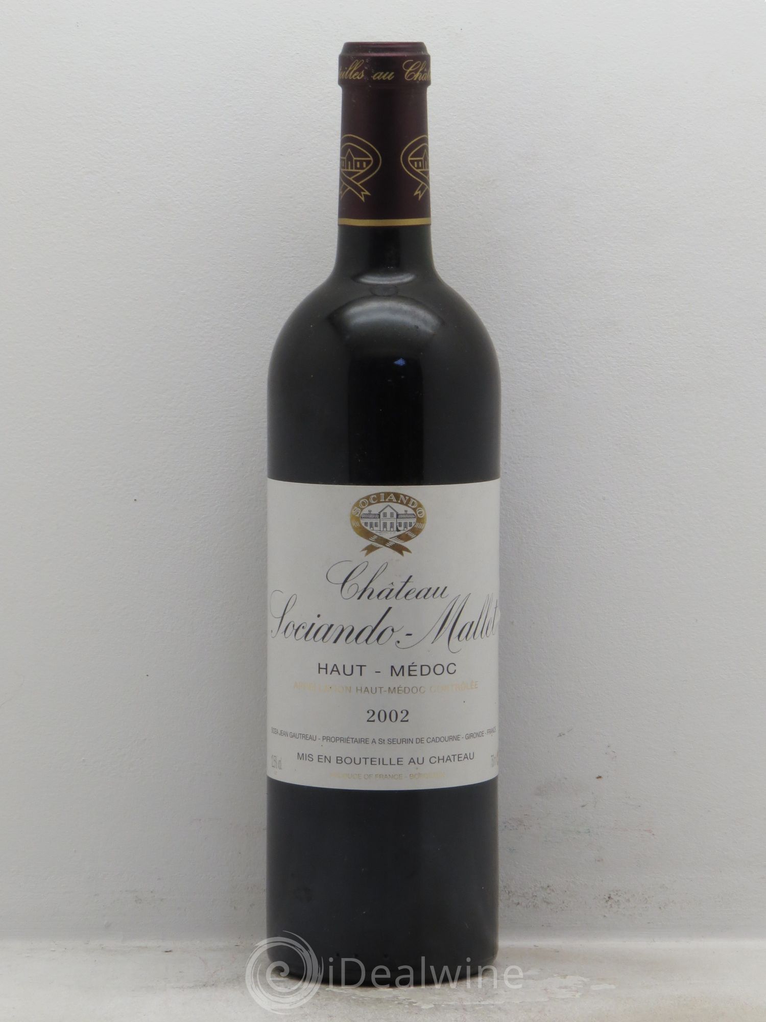 Château Sociando Mallet 2002 - Lot de 1 bouteille - 0