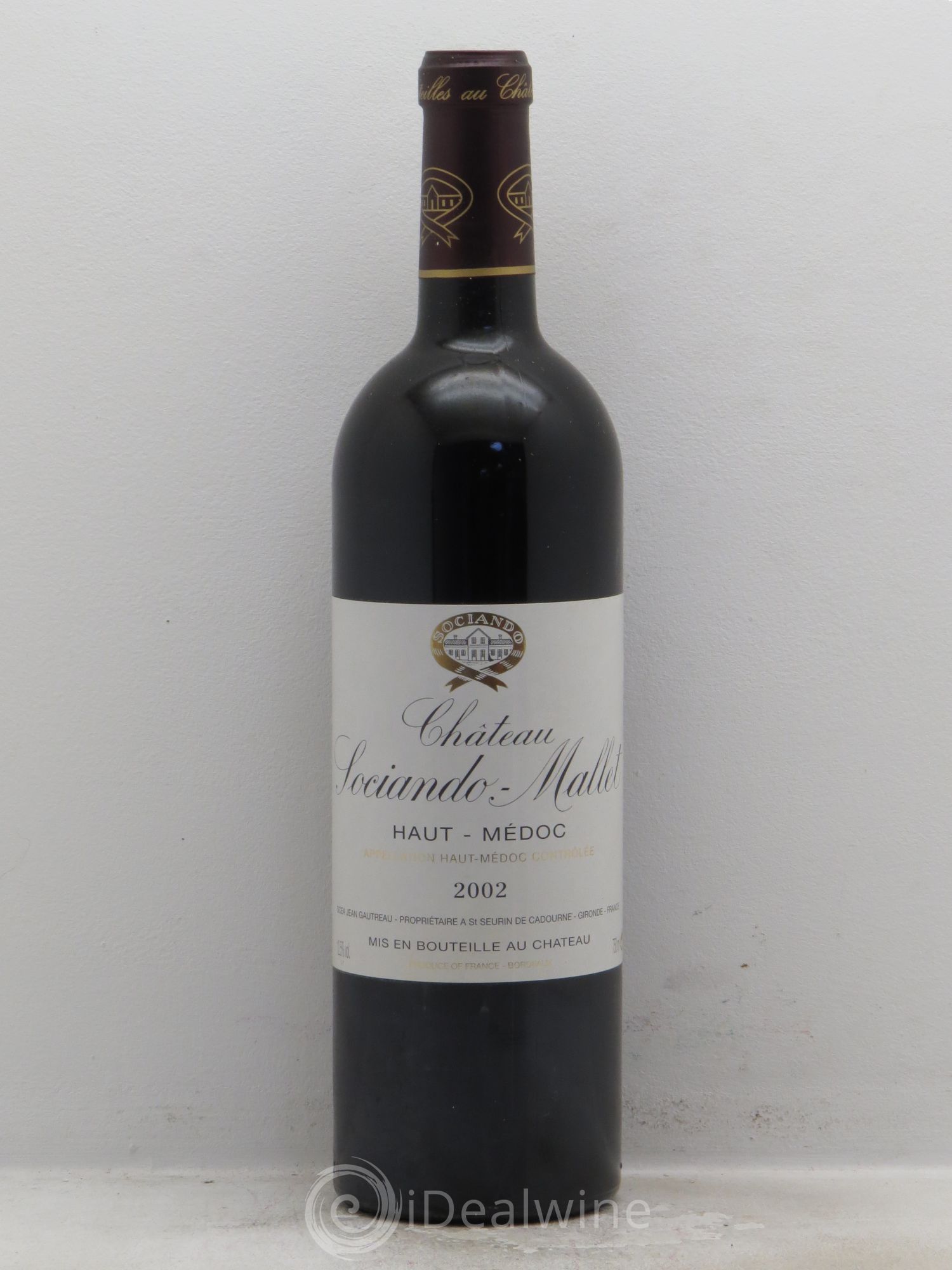 Château Sociando Mallet 2002 - Lot de 1 bouteille - 0