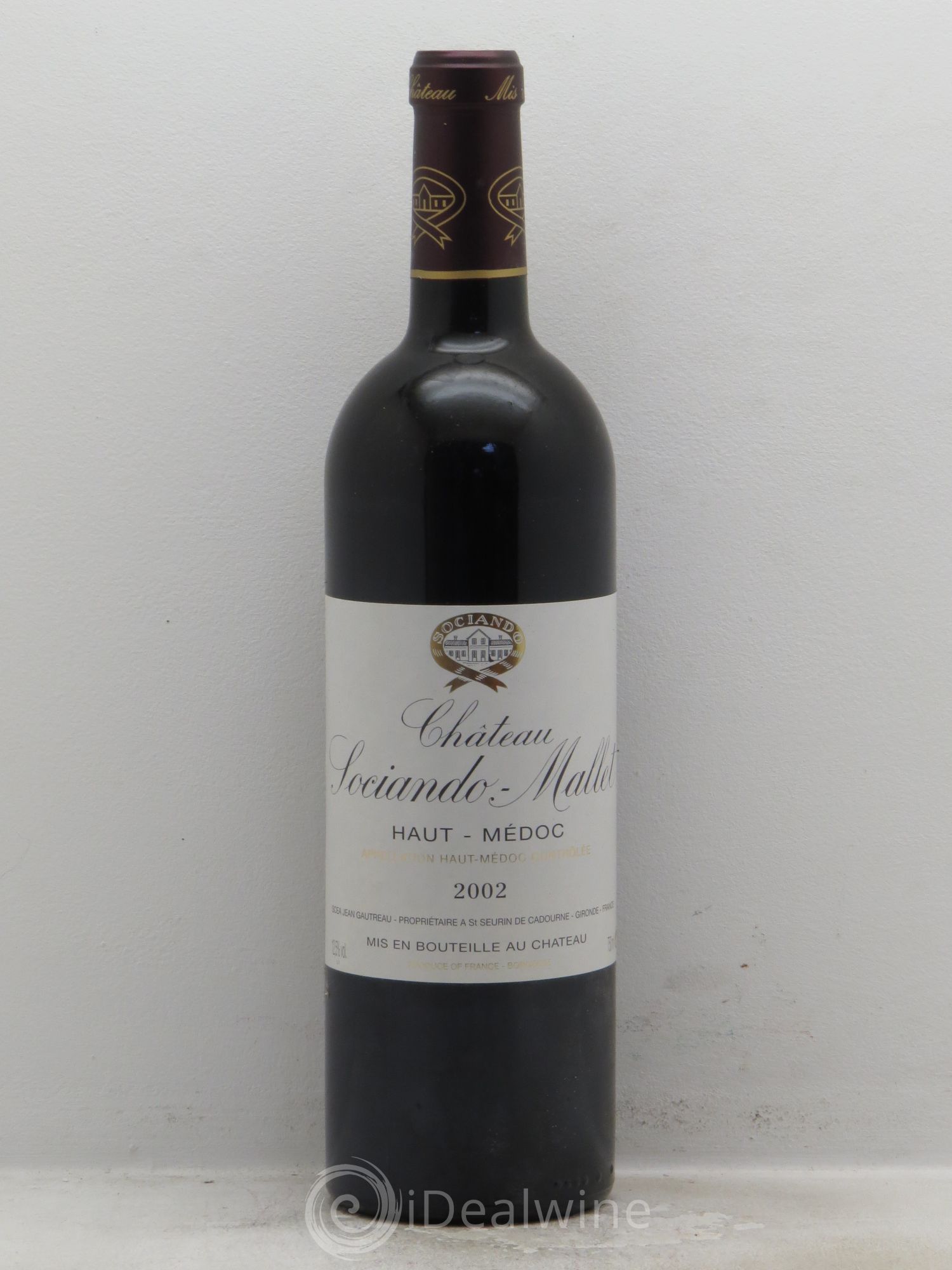 Château Sociando Mallet 2002 - Lot de 1 bouteille - 0