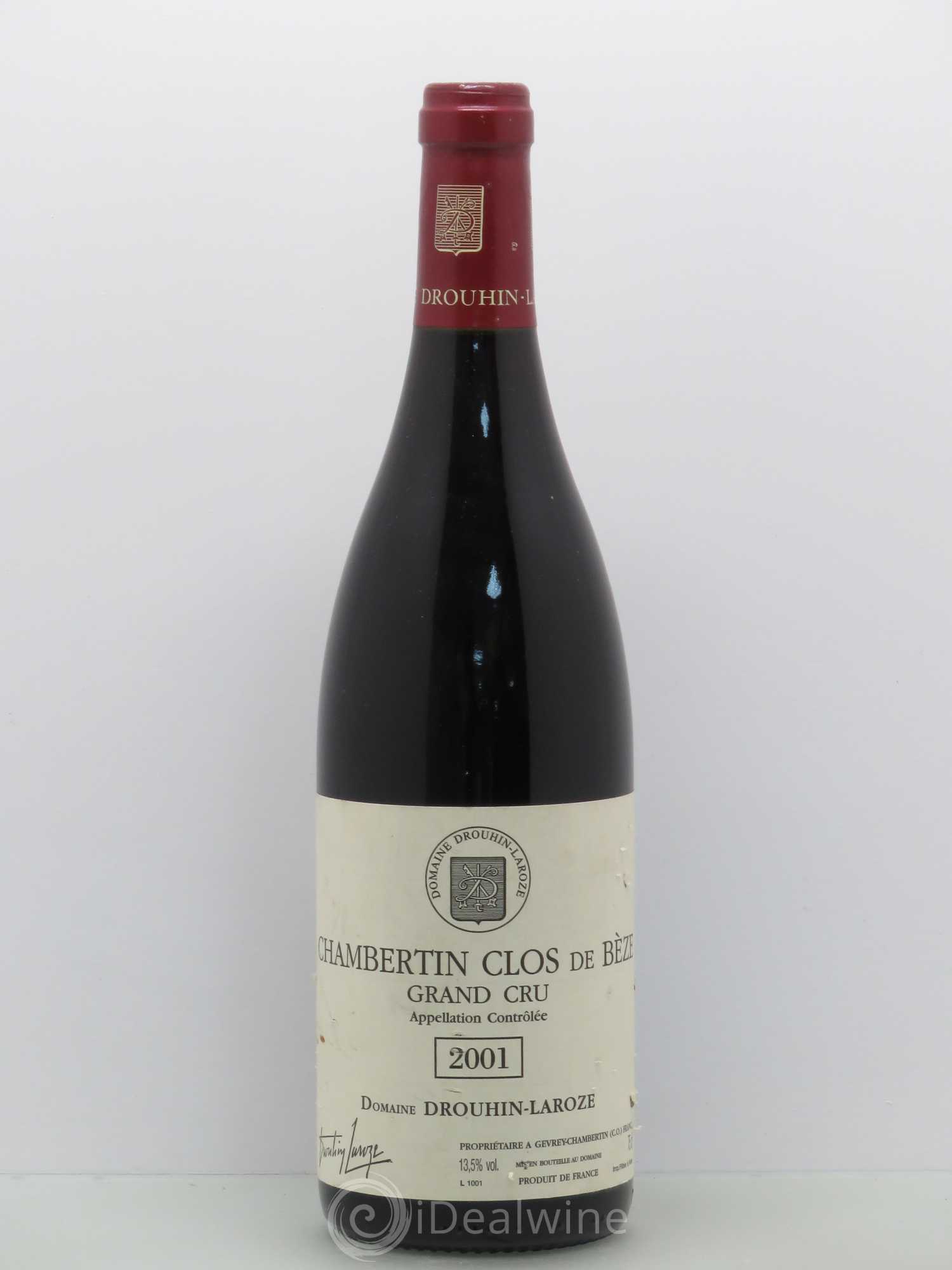 Chambertin Clos de Bèze Grand Cru Domaine Drouhin-Laroze (sans prix de réserve) 2001 - Lot de 1 bouteille - 0