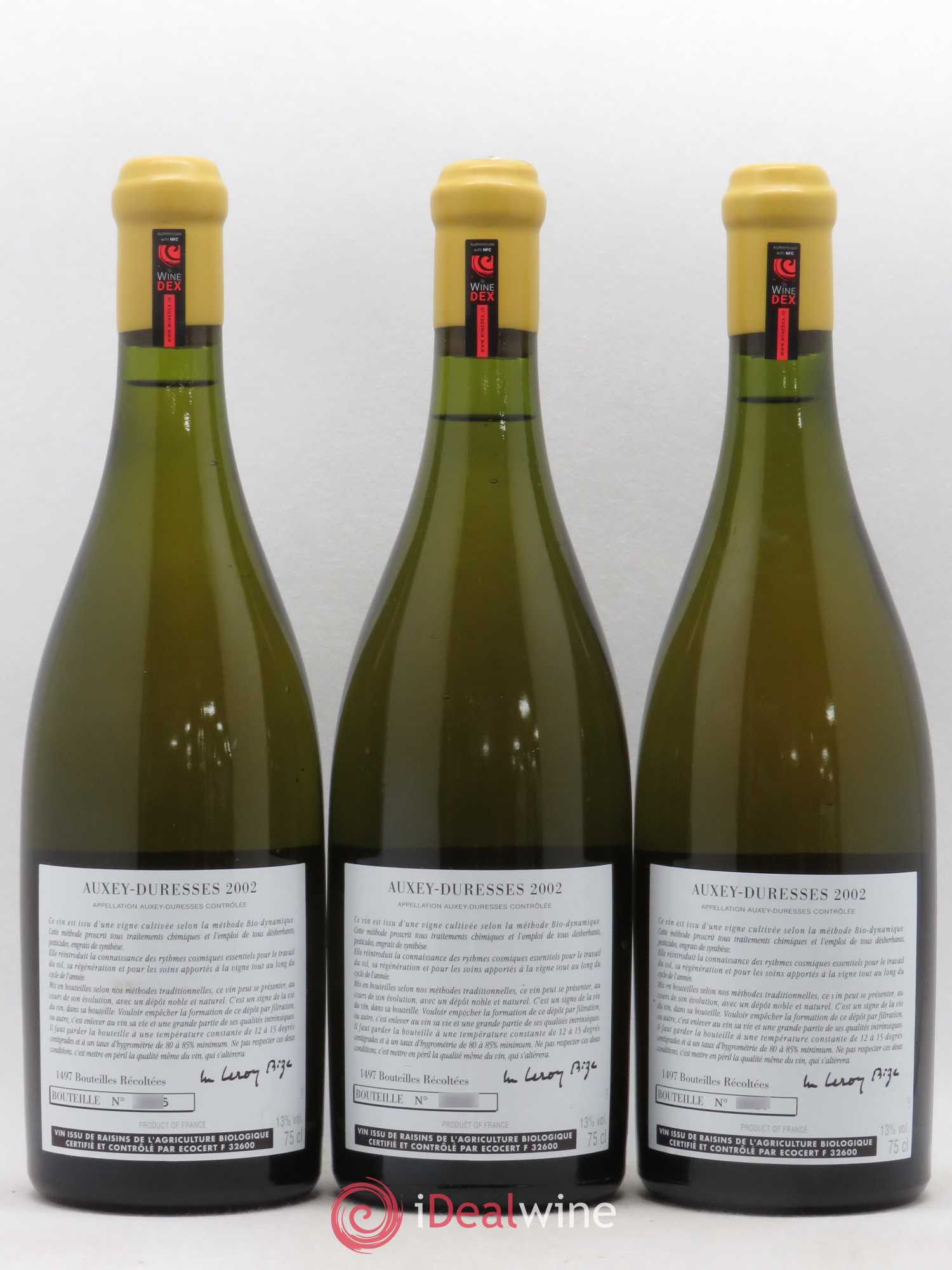 Auxey-Duresses d'Auvenay (Domaine) 2002 - Lot de 3 bouteilles - 1