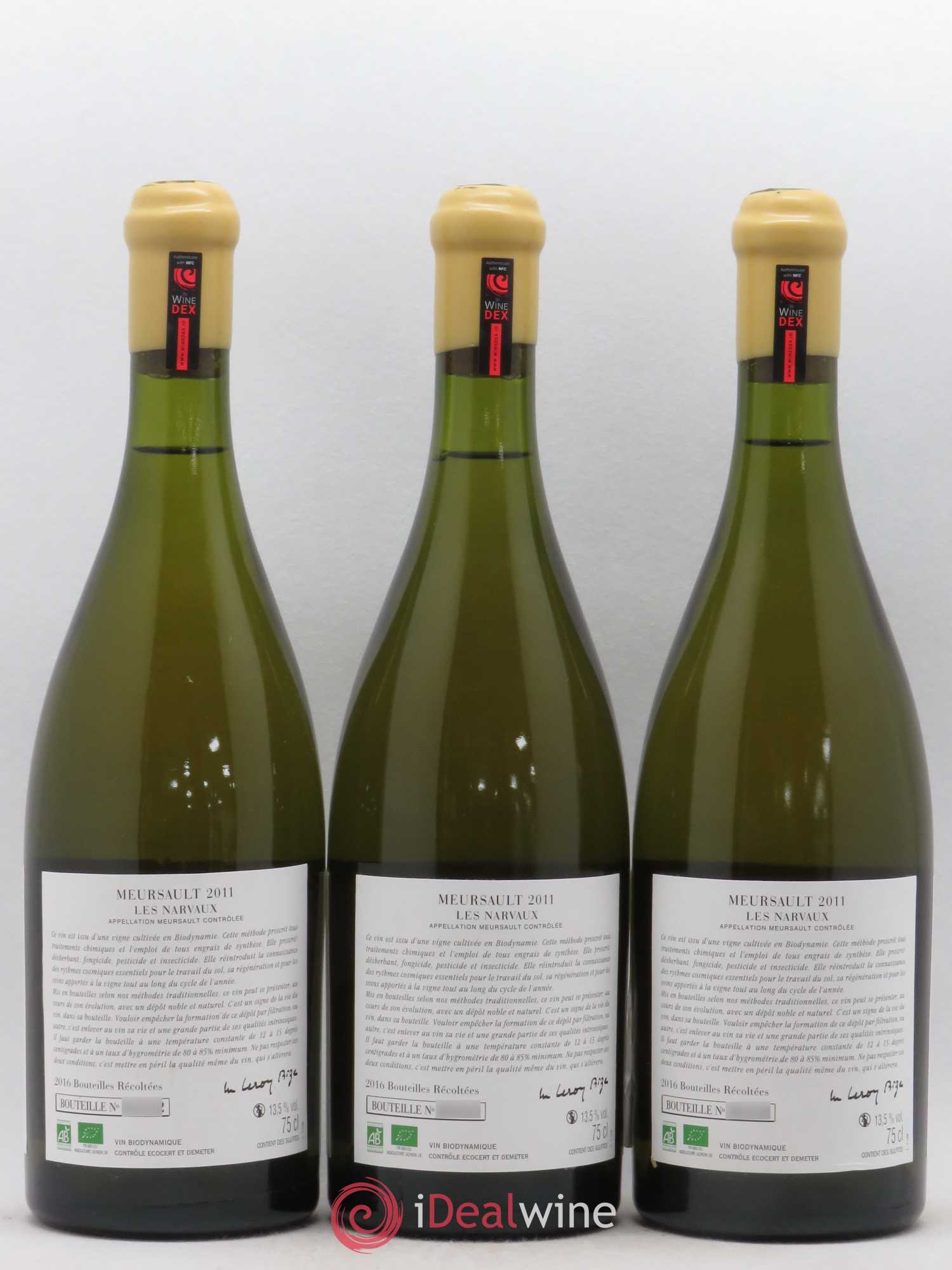 Meursault Les Narvaux d'Auvenay (Domaine) 2011 - Lot de 3 bouteilles - 1