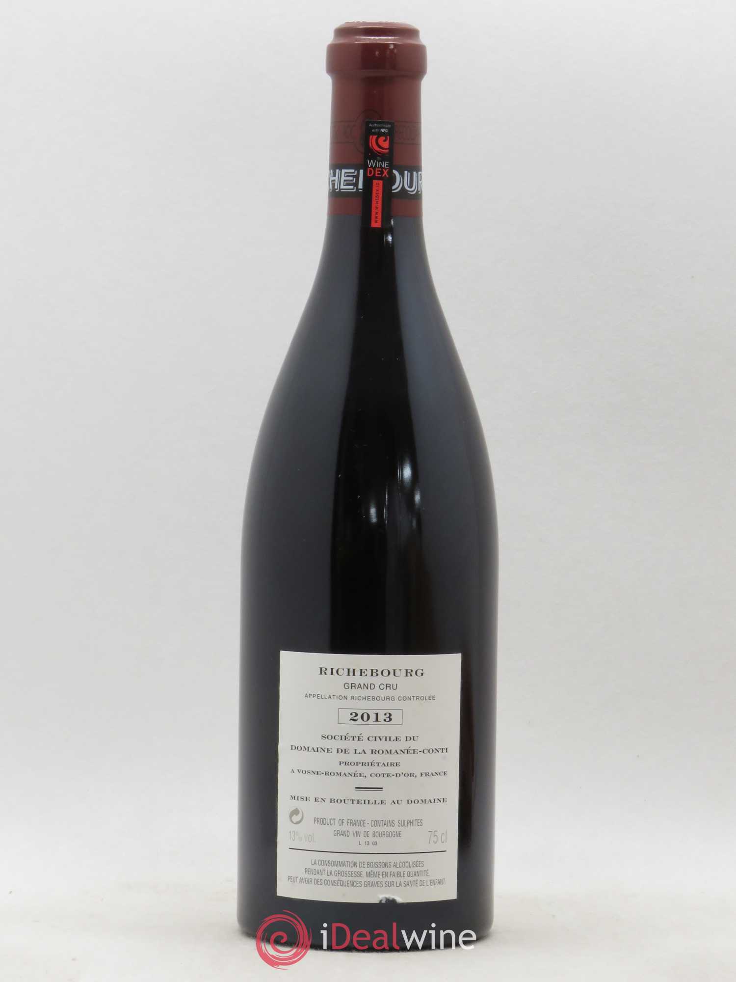 Richebourg Grand Cru Domaine de la Romanée-Conti 2013 - Lot de 1 bouteille - 1