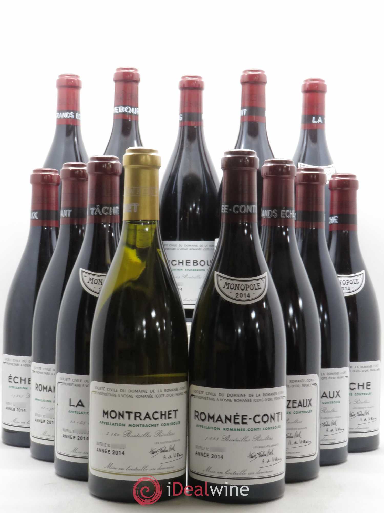 Assortiment 2014 du Domaine de la Romanée-Conti Domaine de la Romanée-Conti 2014 - Lotto di 13 bottiglie - 0