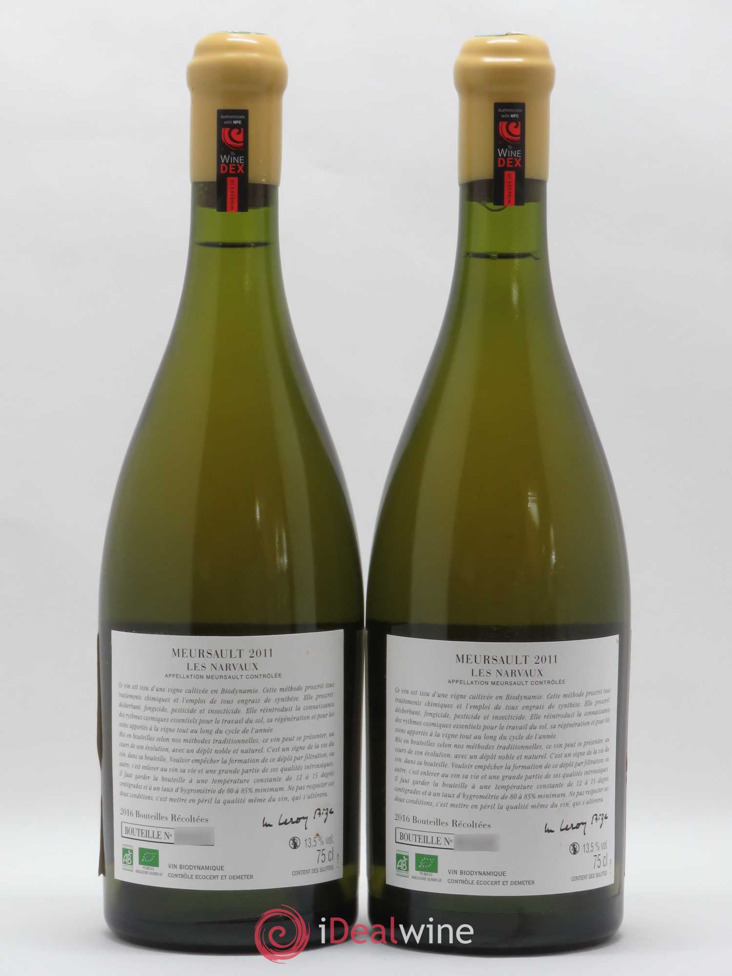 Meursault Les Narvaux d'Auvenay (Domaine) 2011 - Lot de 2 bouteilles - 1
