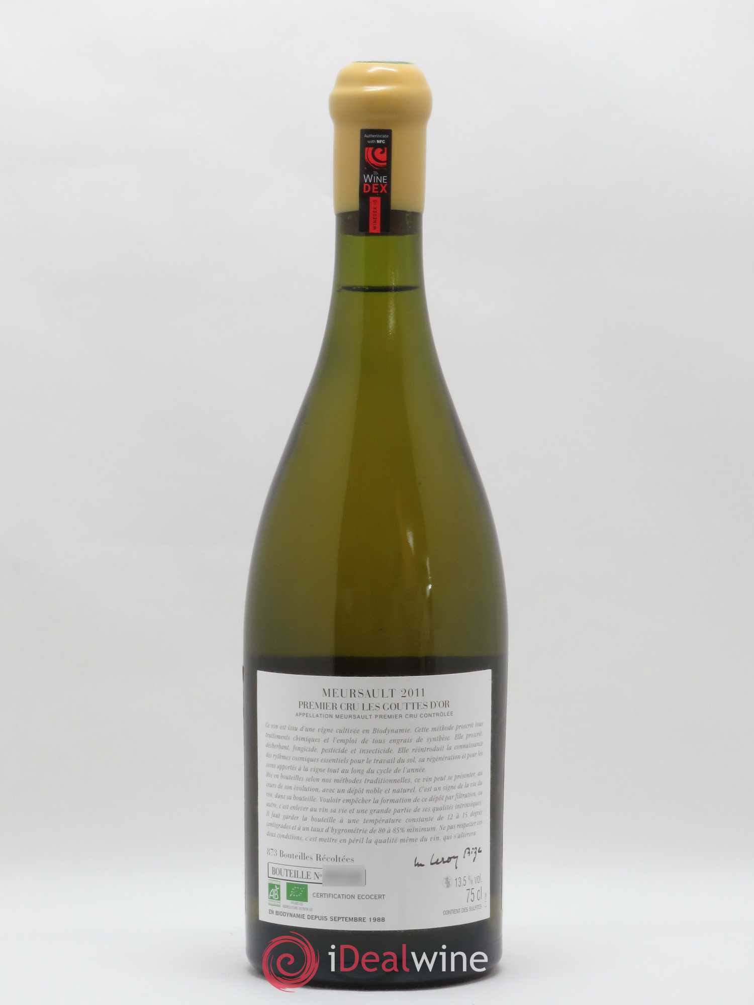 Meursault 1er Cru Les Gouttes d'Or d'Auvenay (Domaine) 2011 - Lot de 1 bouteille - 1