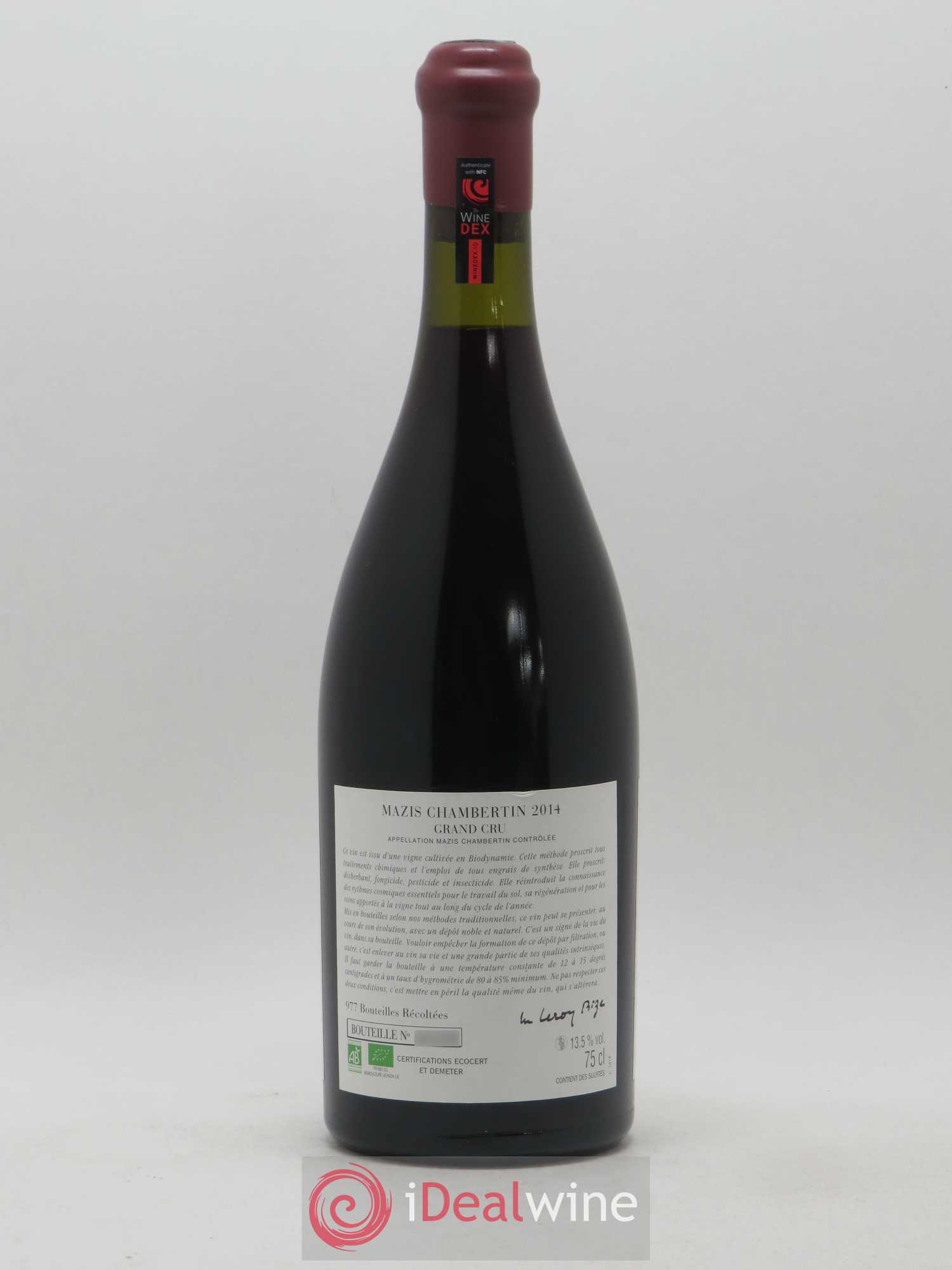 Mazis-Chambertin Grand Cru d'Auvenay (Domaine) 2014 - Lot de 1 bouteille - 1