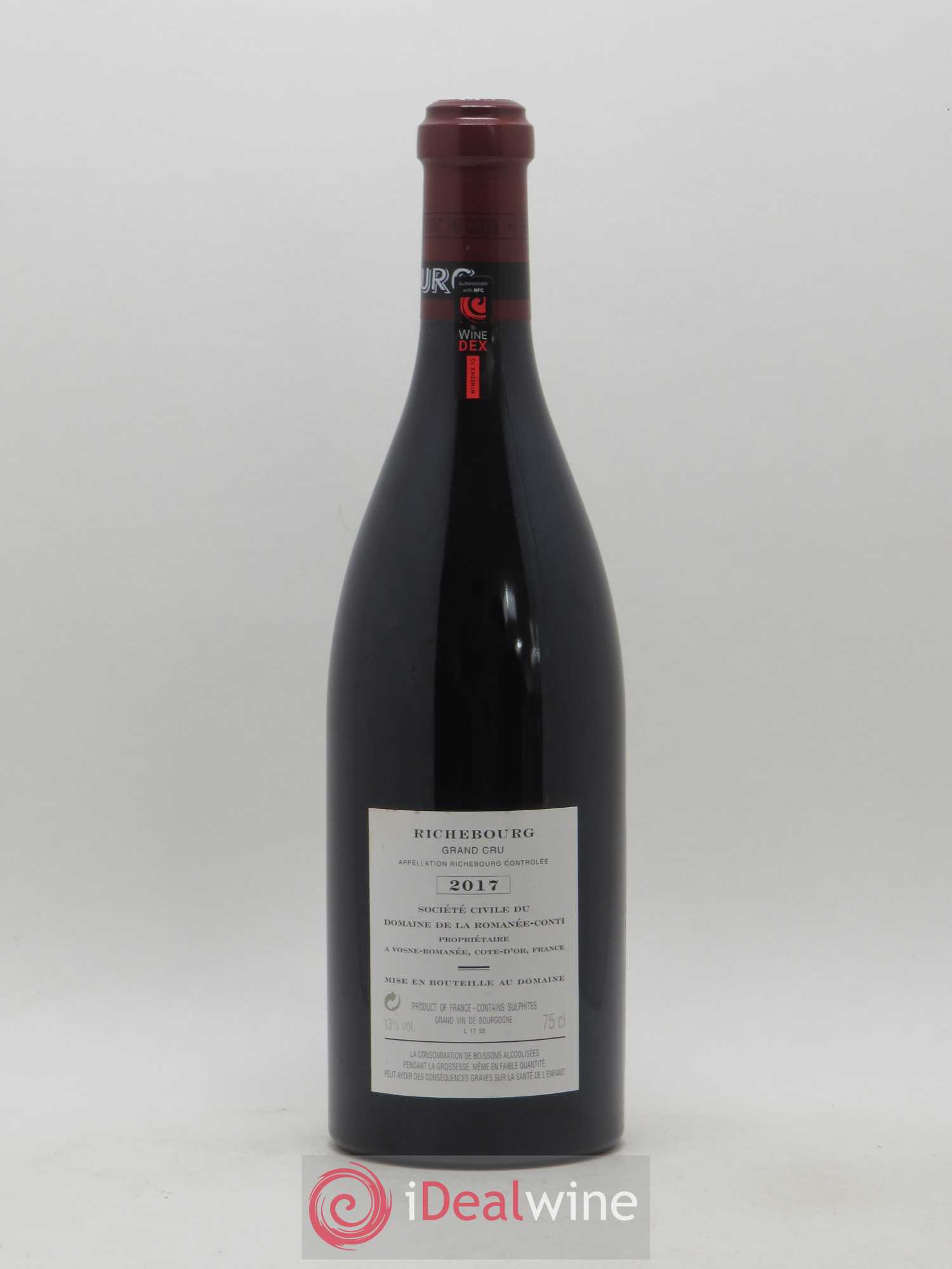 Richebourg Grand Cru Domaine de la Romanée-Conti 2017 - Lot de 1 bouteille - 1