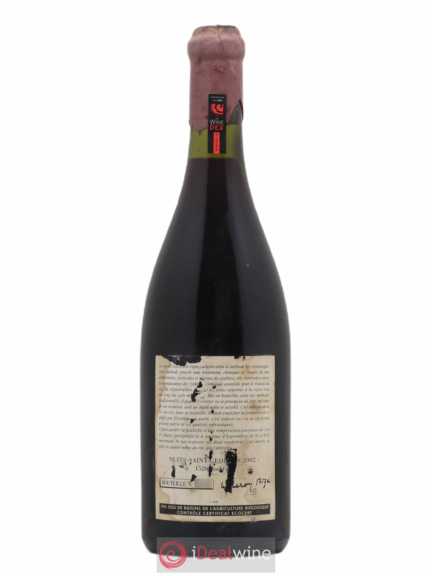 Nuits-Saint-Georges Leroy (Domaine) 2002 - Lot de 1 bouteille - 1