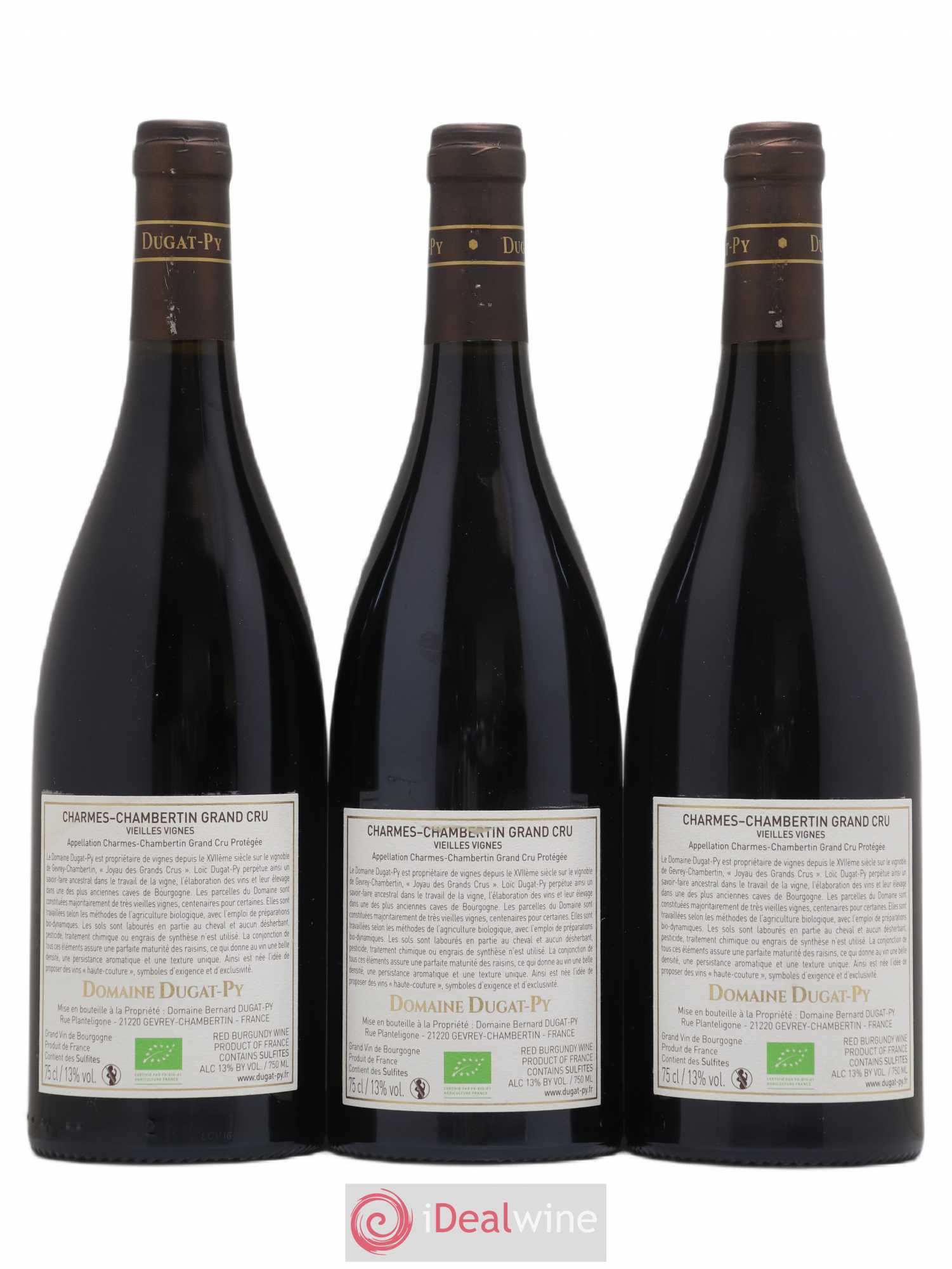 Charmes-Chambertin Grand Cru Dugat-Py Vieilles Vignes 2016 - Lot de 3 bouteilles - 1