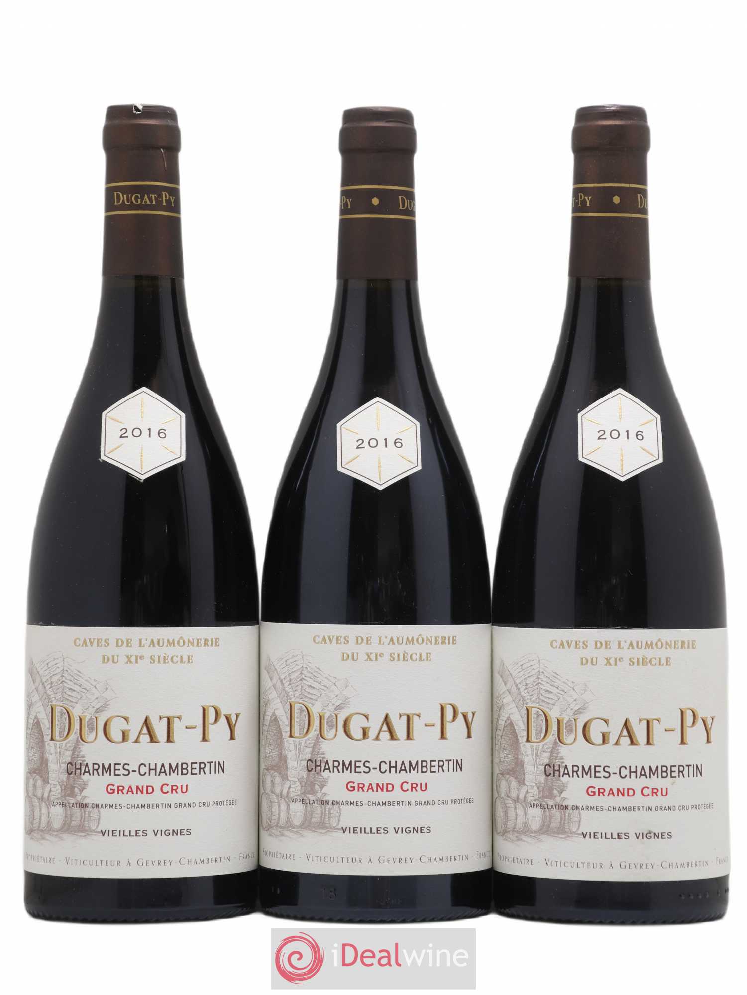 Charmes-Chambertin Grand Cru Dugat-Py Vieilles Vignes 2016 - Lot de 3 bouteilles - 0