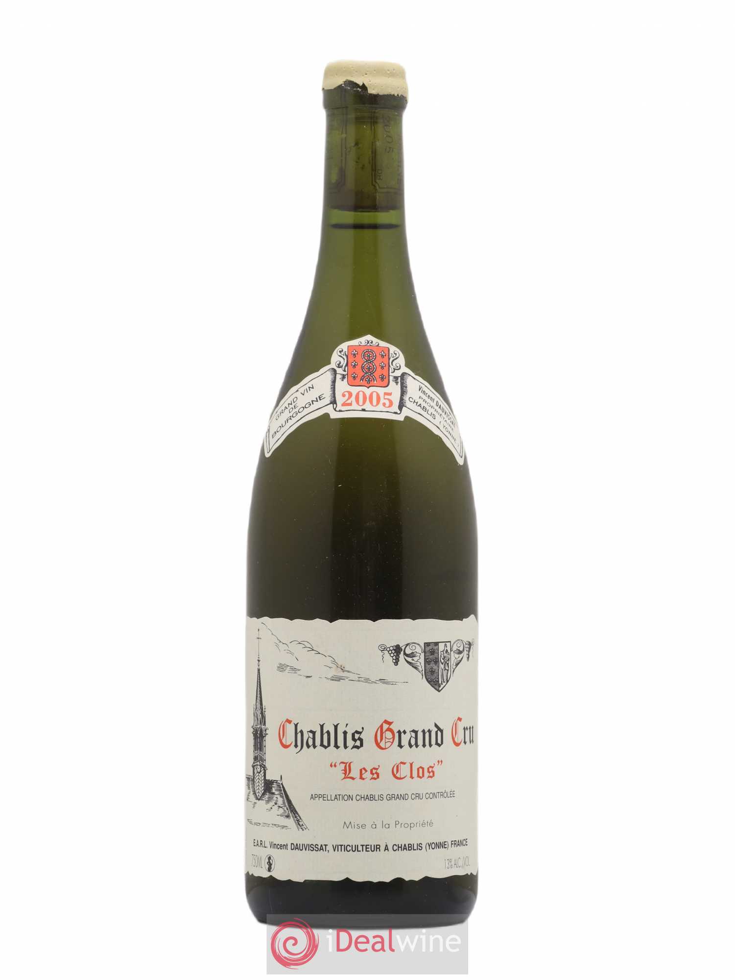 Chablis Grand Cru Les Clos Vincent Dauvissat (Domaine) 2005 - Lot de 1 bouteille - 0