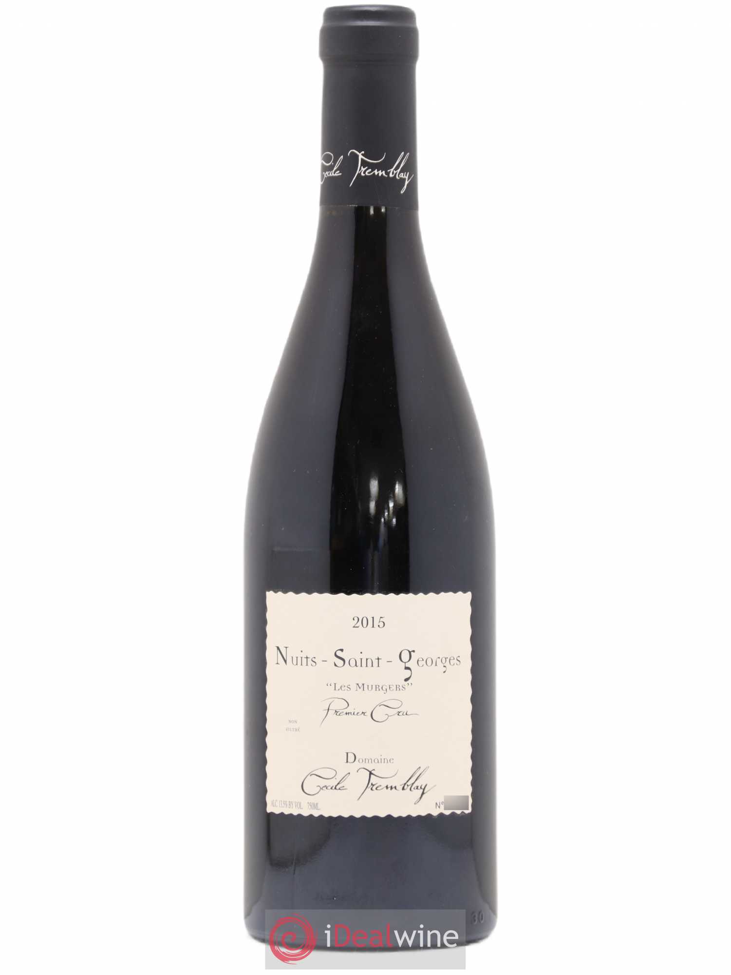 Nuits-Saint-Georges 1er Cru Les Murgers Cécile Tremblay 2015 - Lot de 1 bouteille - 0