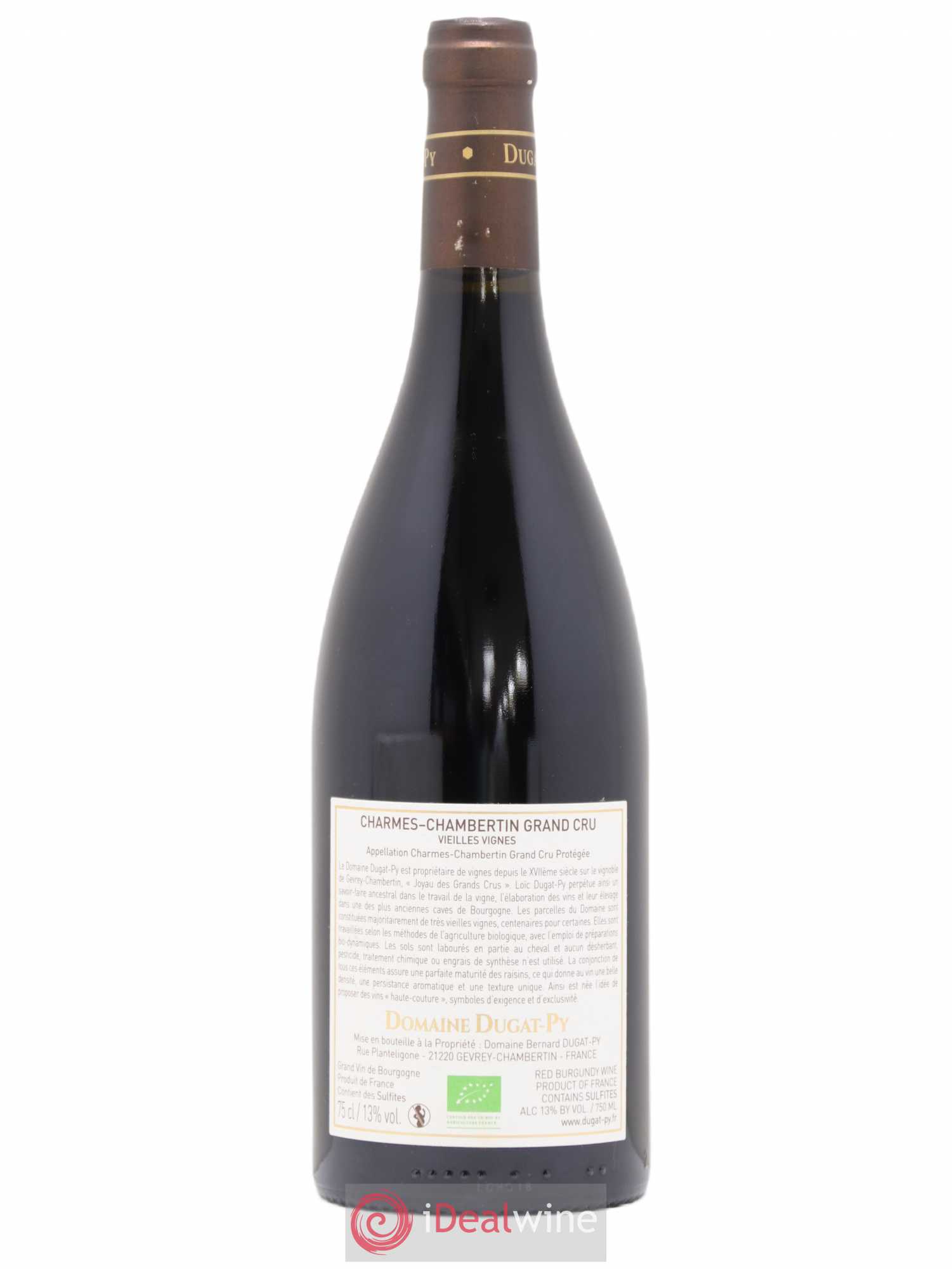 Charmes-Chambertin Grand Cru Dugat-Py Vieilles vignes 2018 - Lot de 1 bouteille - 1