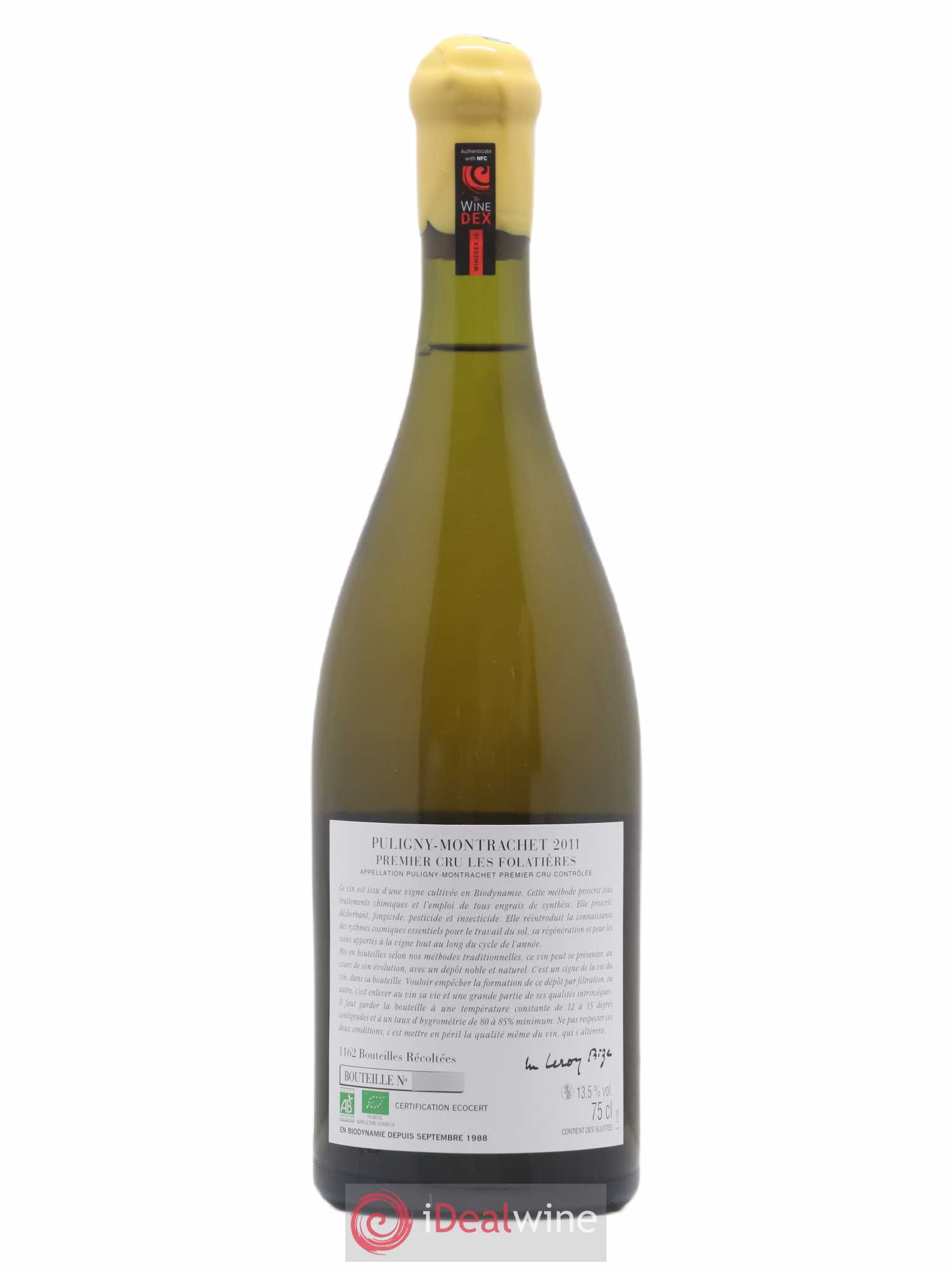 Puligny-Montrachet 1er Cru Les Folatières d'Auvenay (Domaine) 2011 - Lot de 1 bouteille - 1