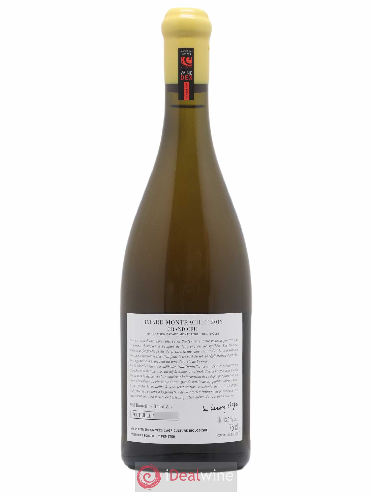 Bâtard-Montrachet Grand Cru d'Auvenay (Domaine) 2013 - Lot de 1 bouteille - 1