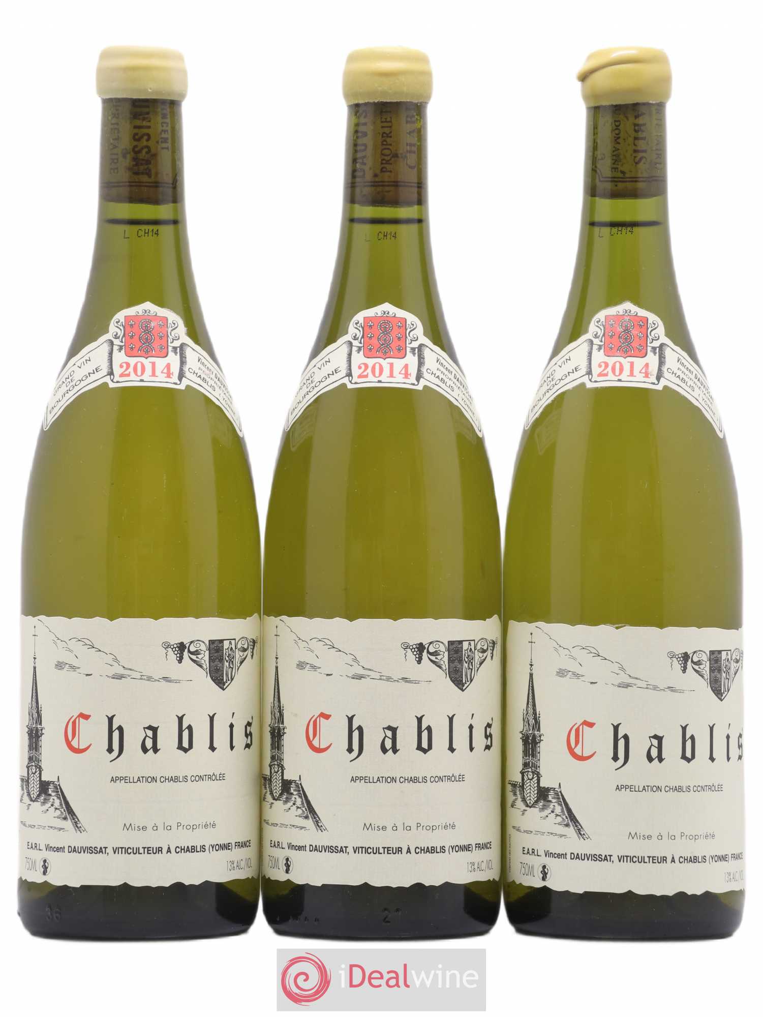 Chablis Vincent Dauvissat (Domaine) 2014 - Lot de 3 bouteilles - 0