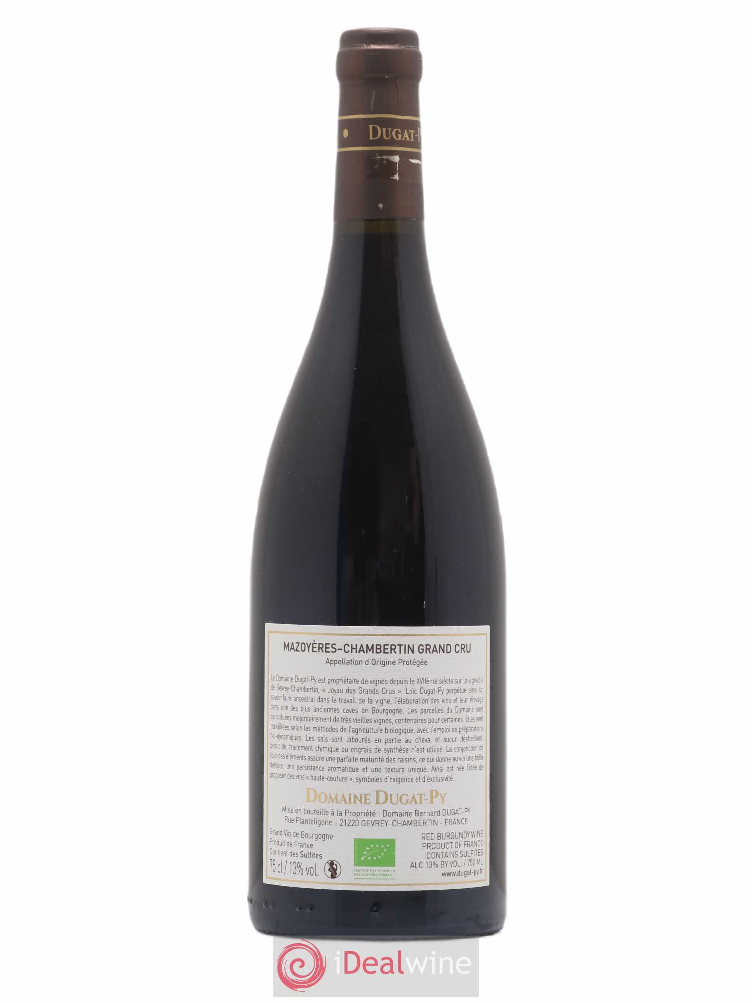 Mazoyères-Chambertin Grand Cru Dugat-Py 2019 - Lot de 1 bouteille - 1