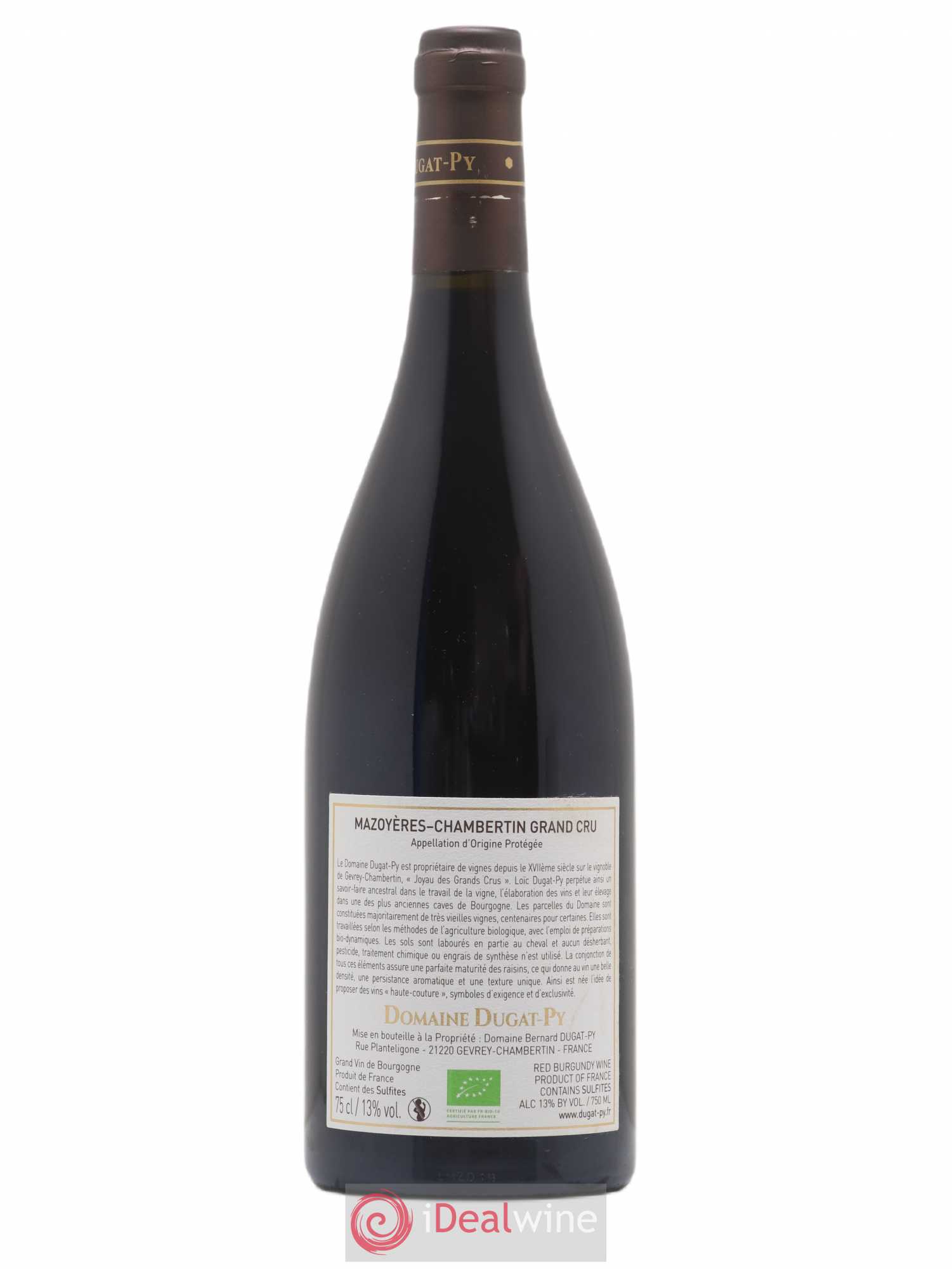 Mazoyères-Chambertin Grand Cru Dugat-Py 2019 - Lot de 1 bouteille - 1