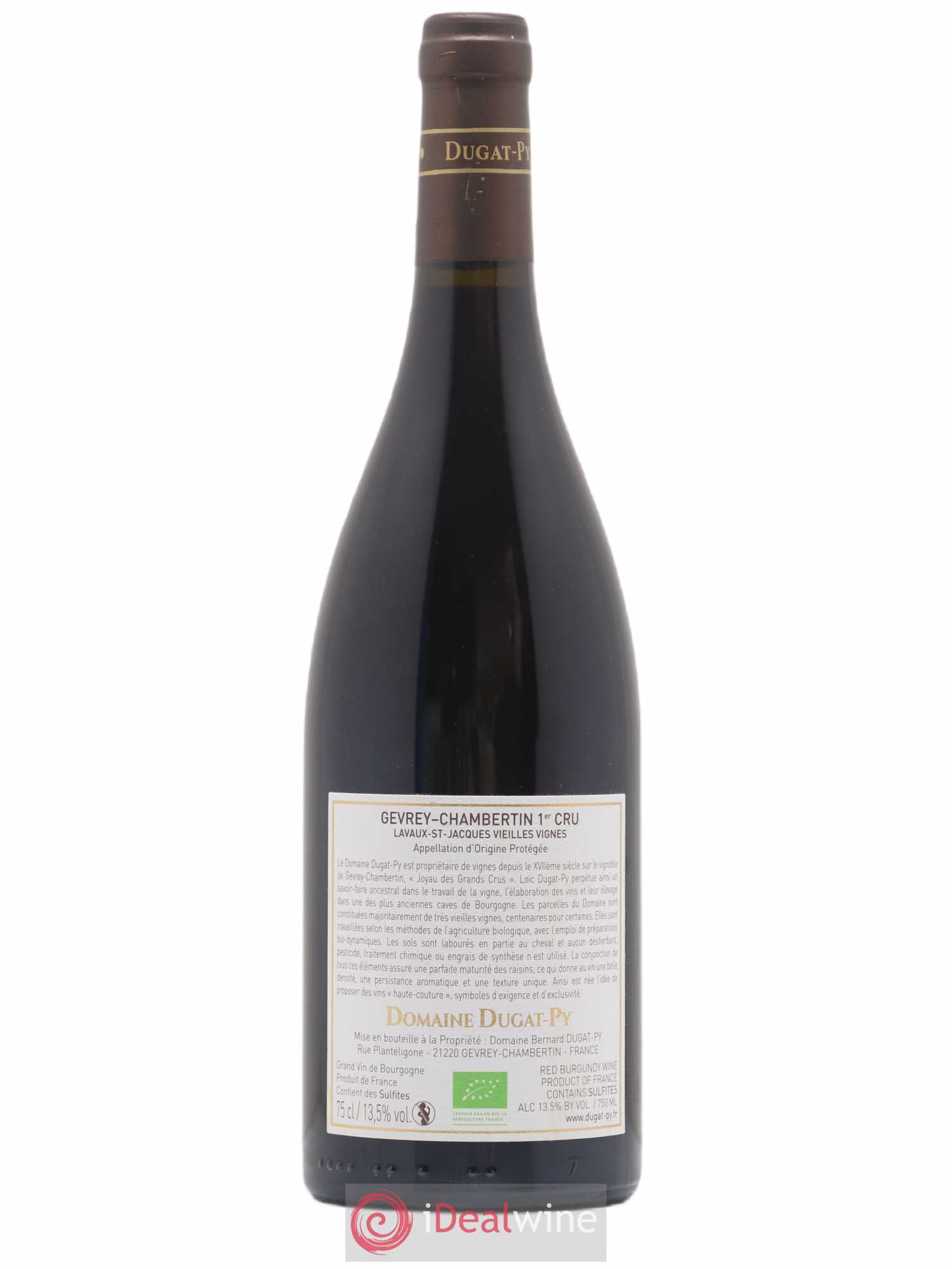 Gevrey-Chambertin 1er Cru Lavaux Saint Jacques Dugat-Py 2019 - Lot de 1 bouteille - 1