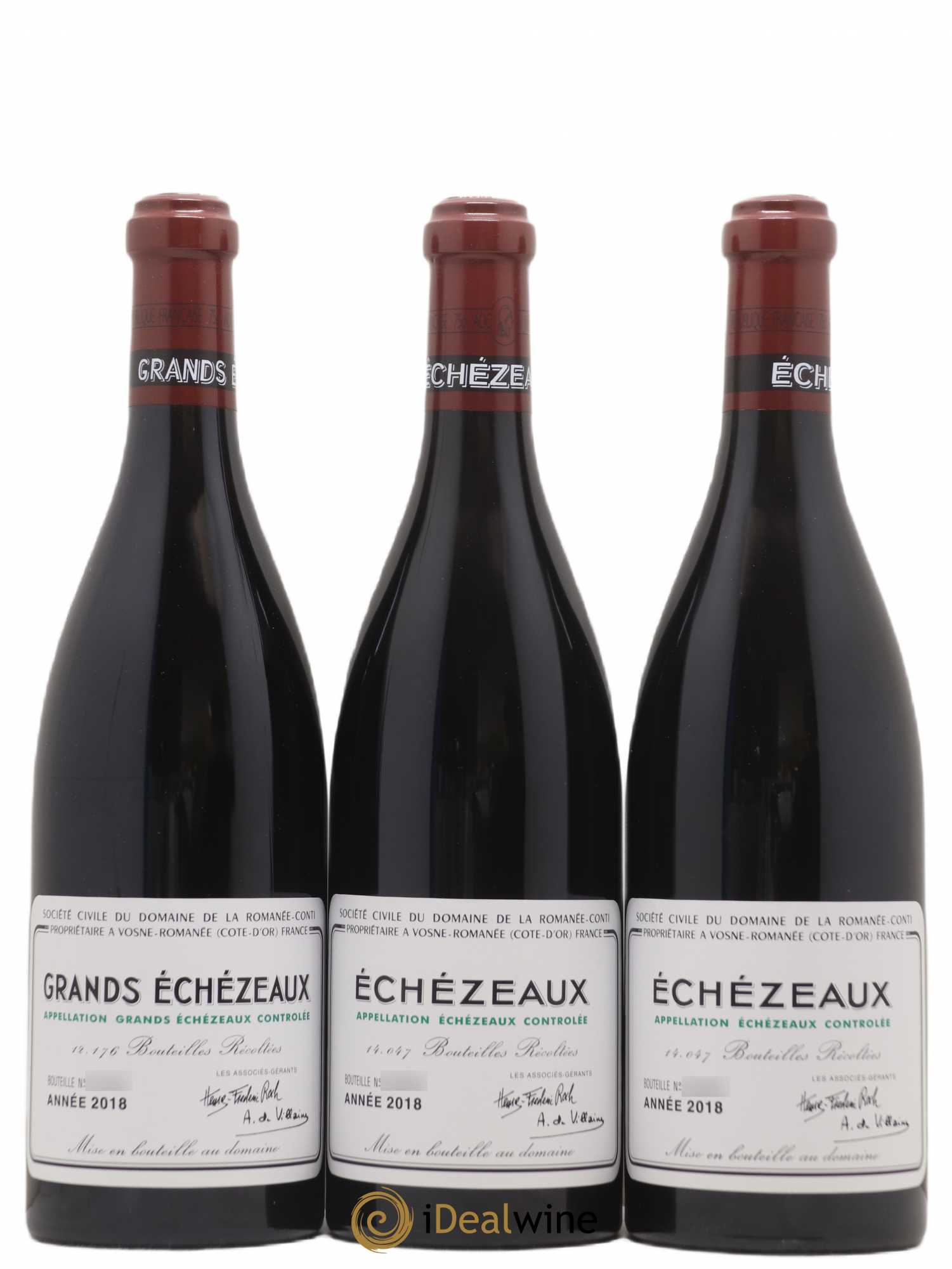Assortiment 2018 du Domaine de la Romanée-Conti Domaine de la Romanée-Conti 2 caisses de 6 bouteilles (1 Corton, 1 Montrachet, 2 Echezeaux, 1 Grands Echezeaux, 2 Romanée Saint Vivant, 1 Richebourg, 3 La Tache, 1 Romanée Conti) 2018 - Lot de 12 bouteilles - 3