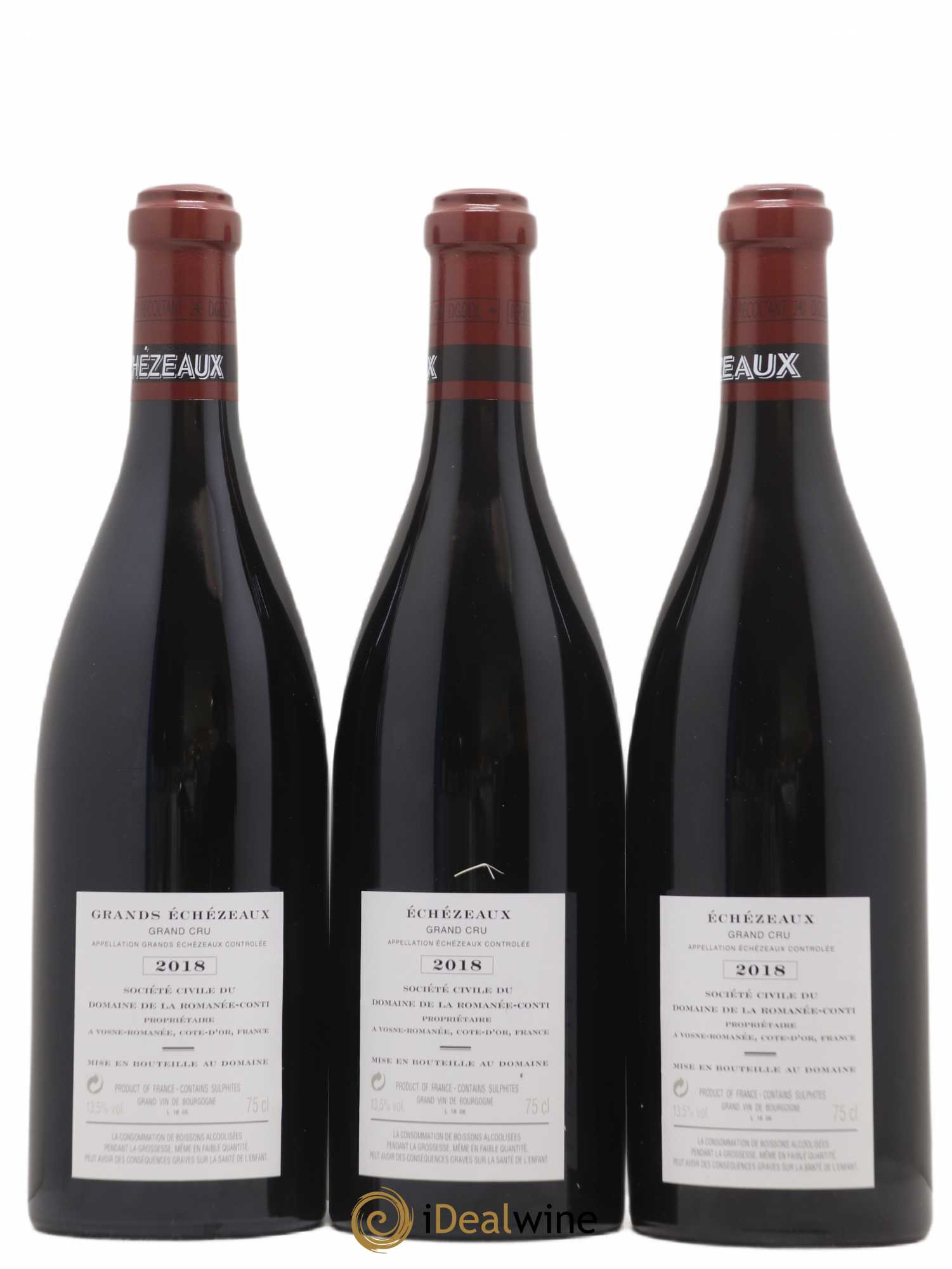 Assortiment 2018 du Domaine de la Romanée-Conti Domaine de la Romanée-Conti 2 caisses de 6 bouteilles (1 Corton, 1 Montrachet, 2 Echezeaux, 1 Grands Echezeaux, 2 Romanée Saint Vivant, 1 Richebourg, 3 La Tache, 1 Romanée Conti) 2018 - Lot de 12 bouteilles - 4