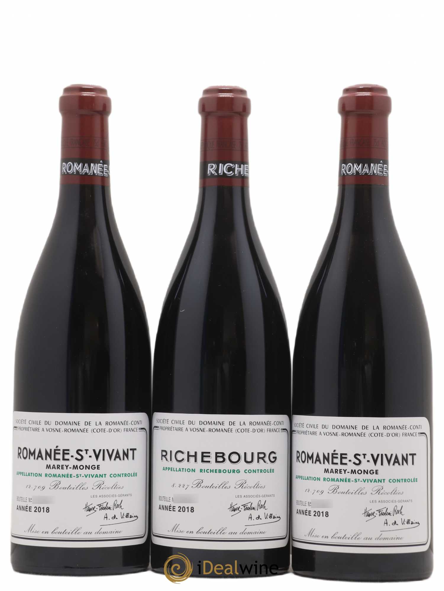 Assortiment 2018 du Domaine de la Romanée-Conti Domaine de la Romanée-Conti 2 caisses de 6 bouteilles (1 Corton, 1 Montrachet, 2 Echezeaux, 1 Grands Echezeaux, 2 Romanée Saint Vivant, 1 Richebourg, 3 La Tache, 1 Romanée Conti) 2018 - Lot de 12 bouteilles - 5